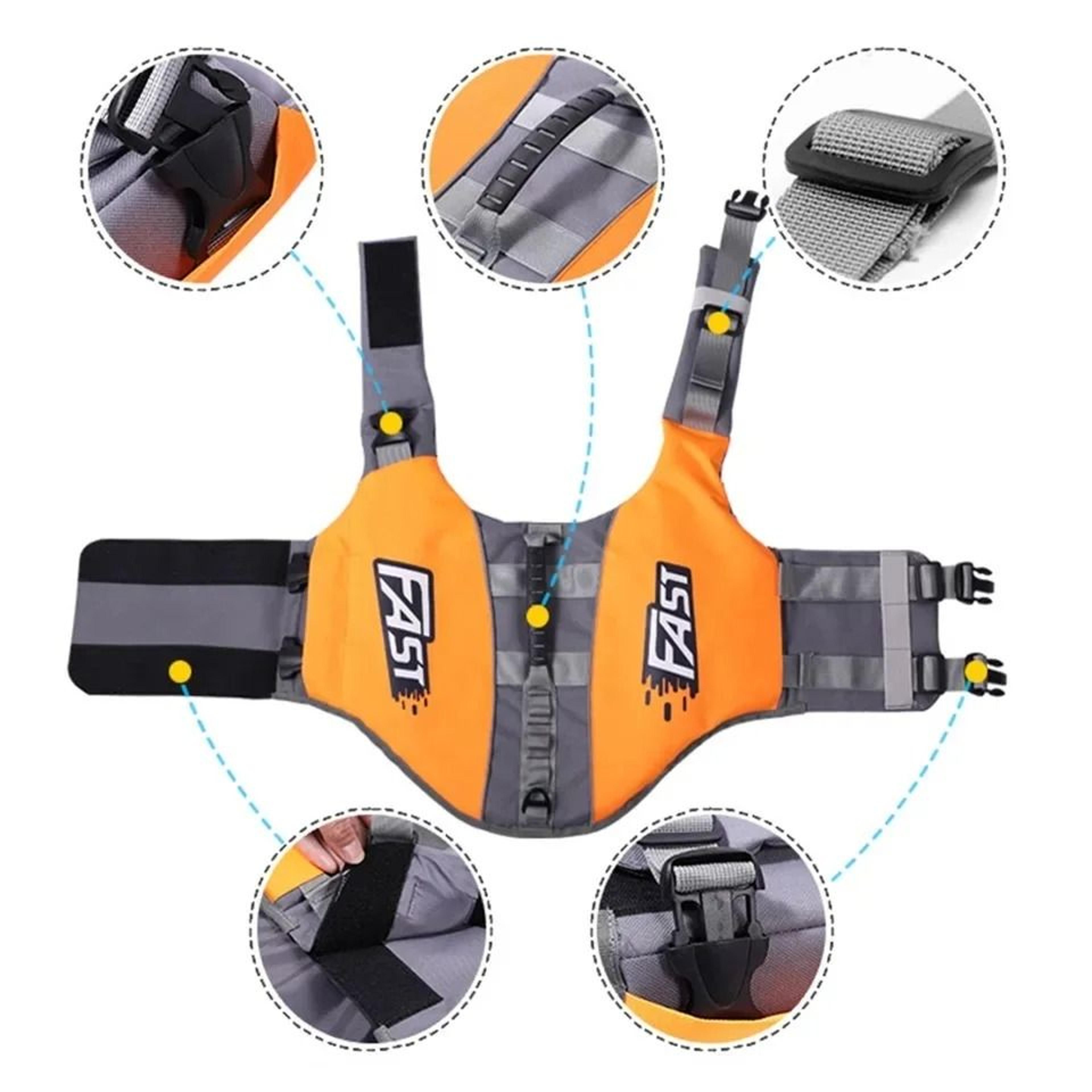 Dog Swimming Life Jacket  HighVisibility Reflective Safety Vest  Adjustable Pet Swimwear For Pools  3
