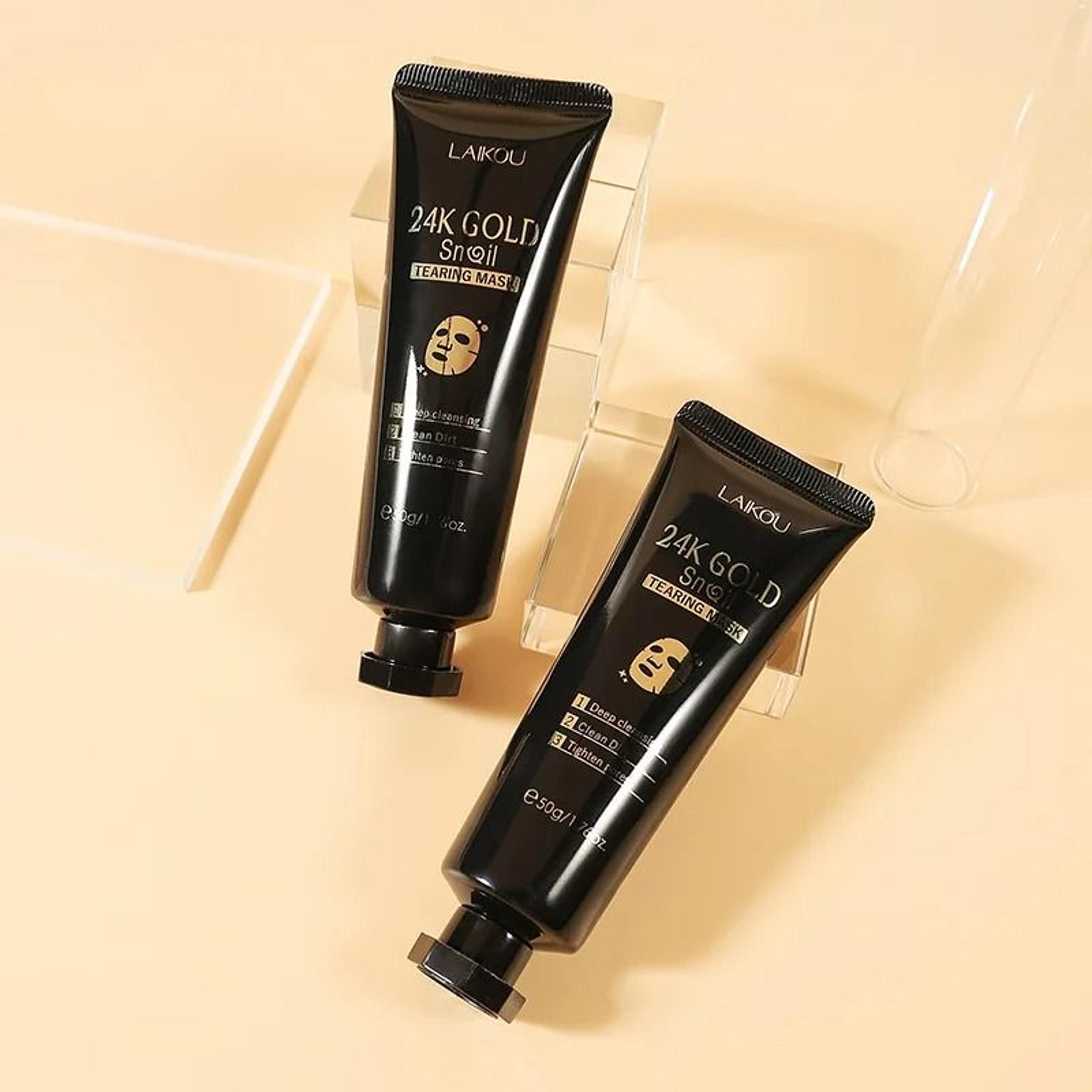 LAIKOU 24K Gold Sakura Peeling Face Mask  AntiWrinkle  Whitening Blackhead Removal  Professional 50 1