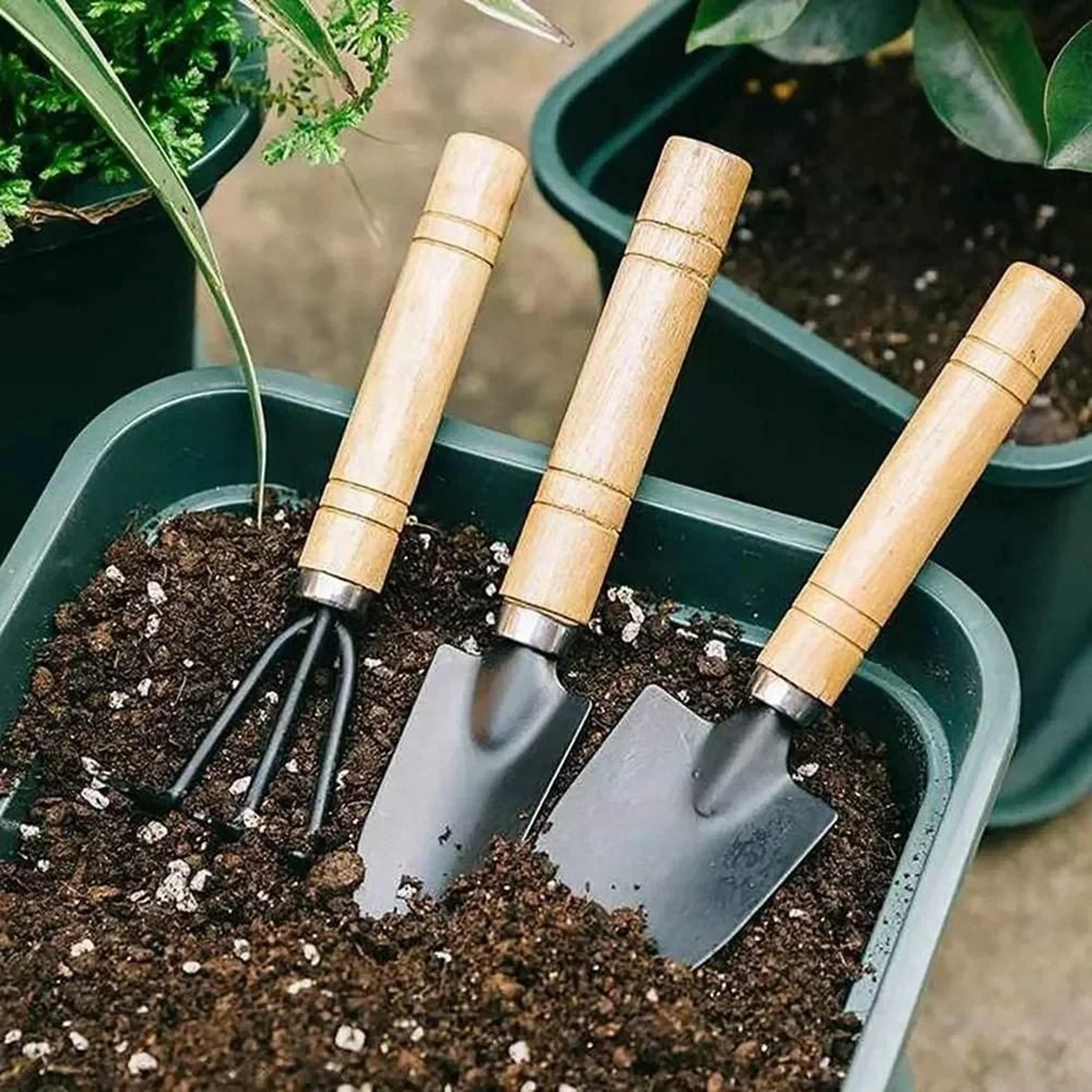 3pcs/set mini garden tool set for succulents indoor small plants digging and weeding