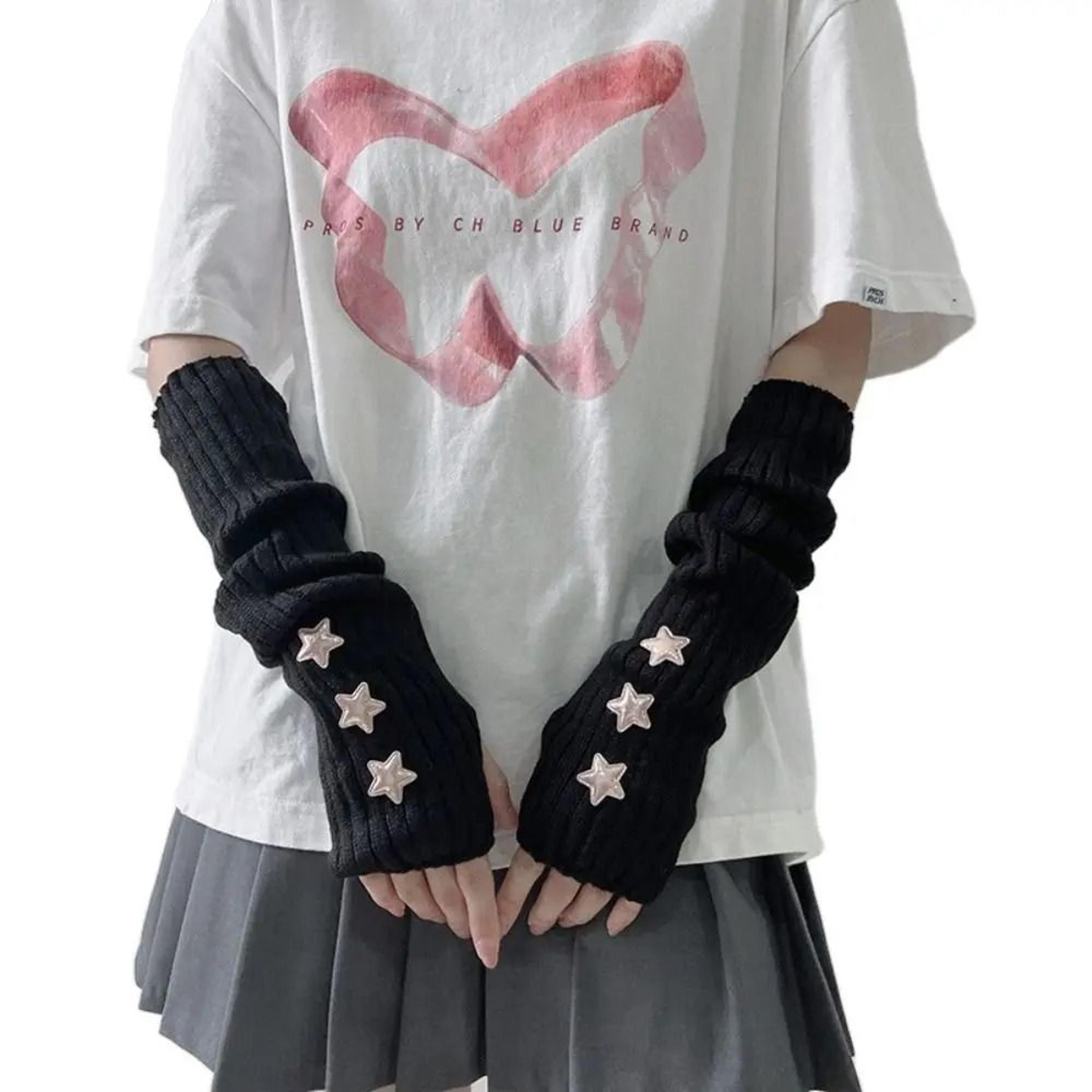 Elegant LaceTrimmed Knitted Arm Warmers  Lolita  Harajuku Style 8