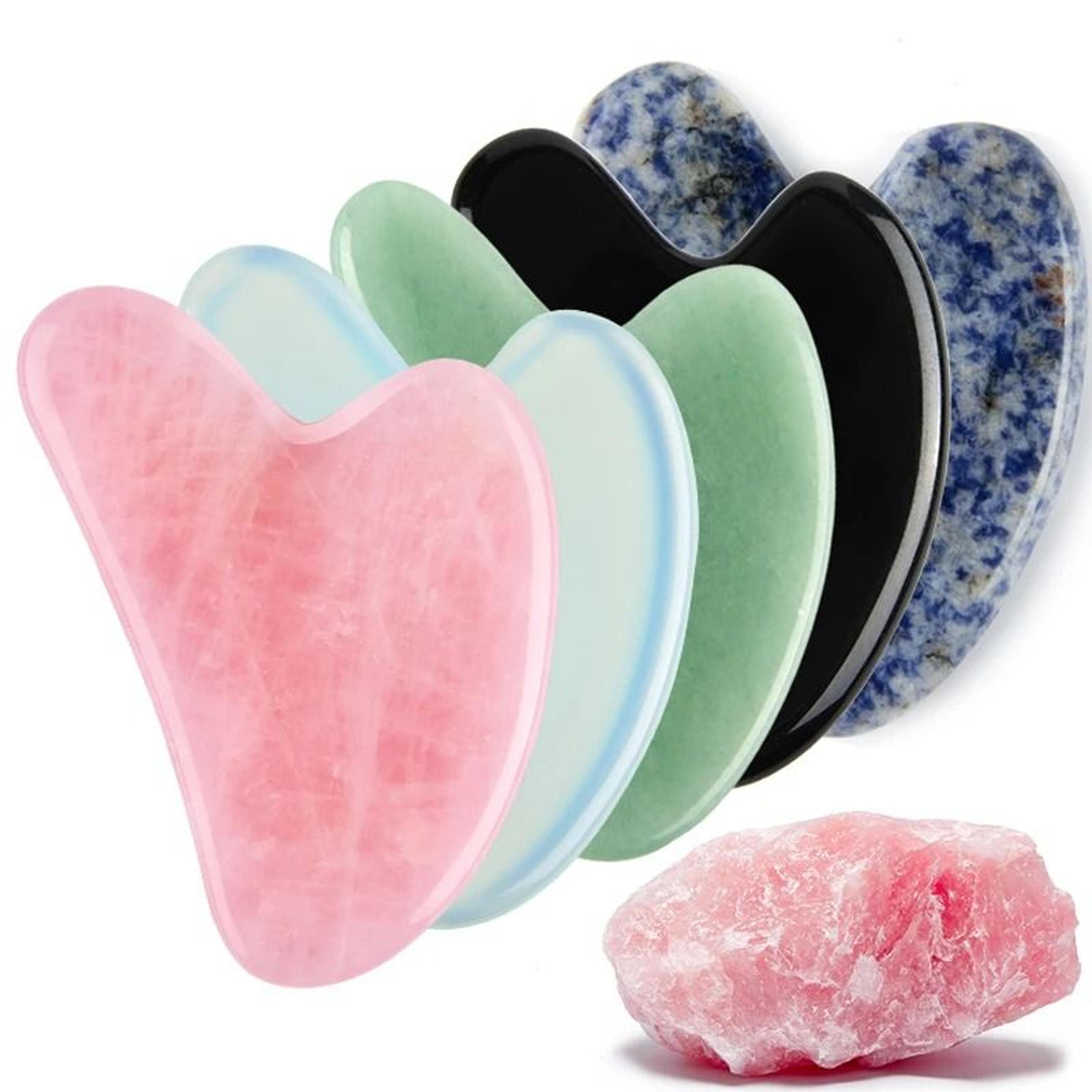 natural jade gua sha stone - facial lifting and gouache scraper tool