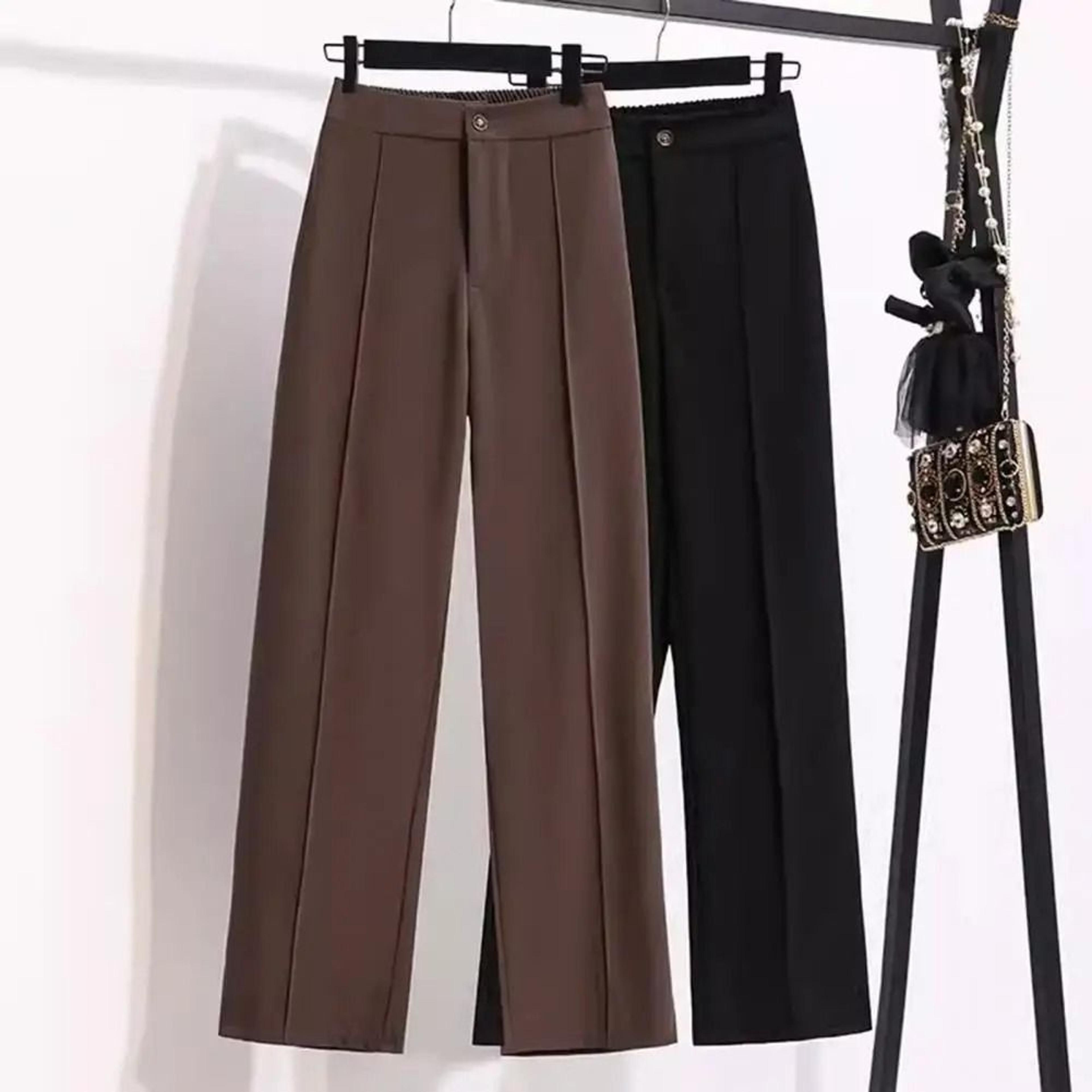 fashion office wear high waist formal suit trousers elegant workwear dress pants