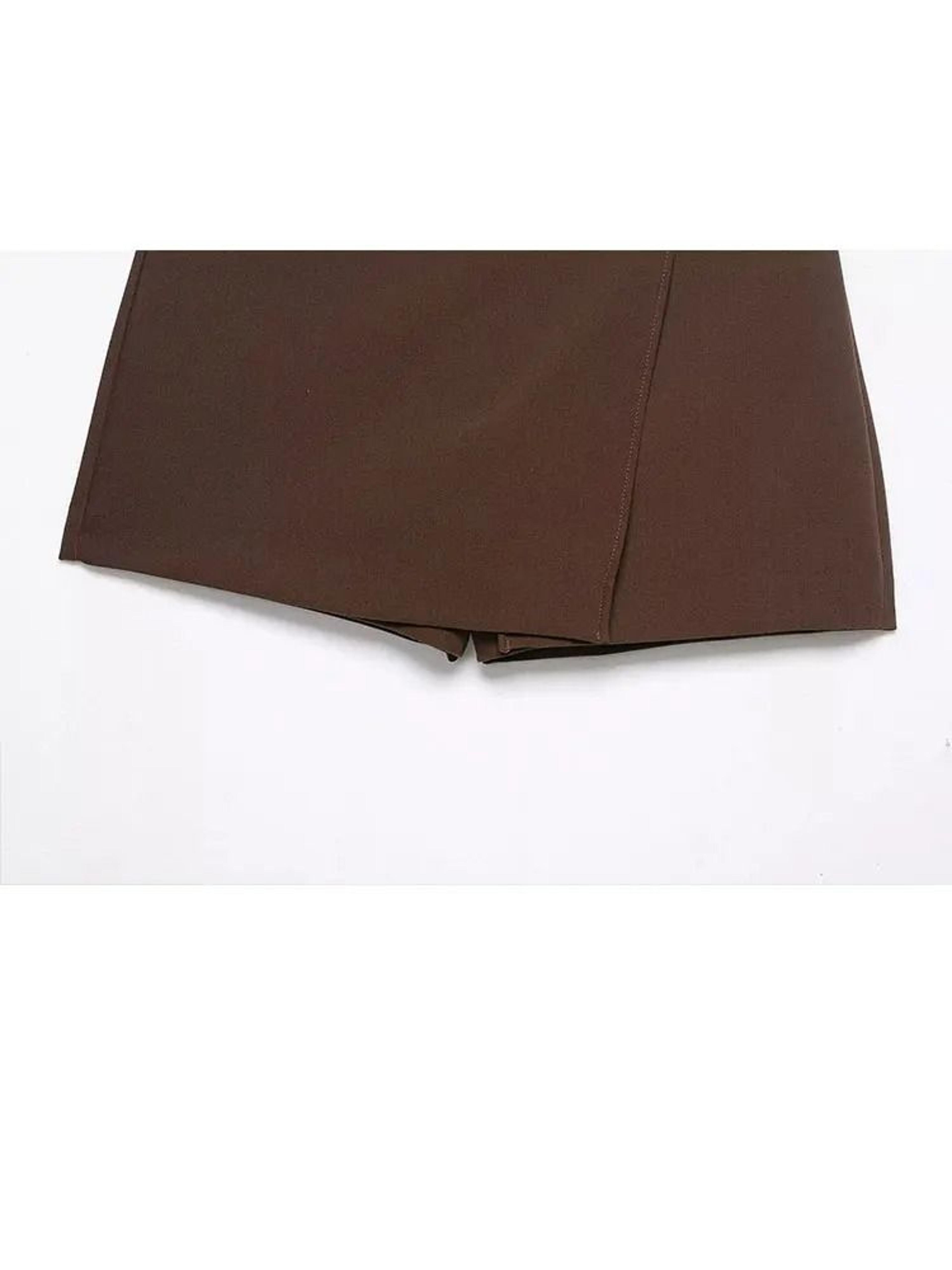 HH 2025 Autumn Asymmetric Culottes  Womens HighWaist ALine Pantskirt With Metal Applique 5