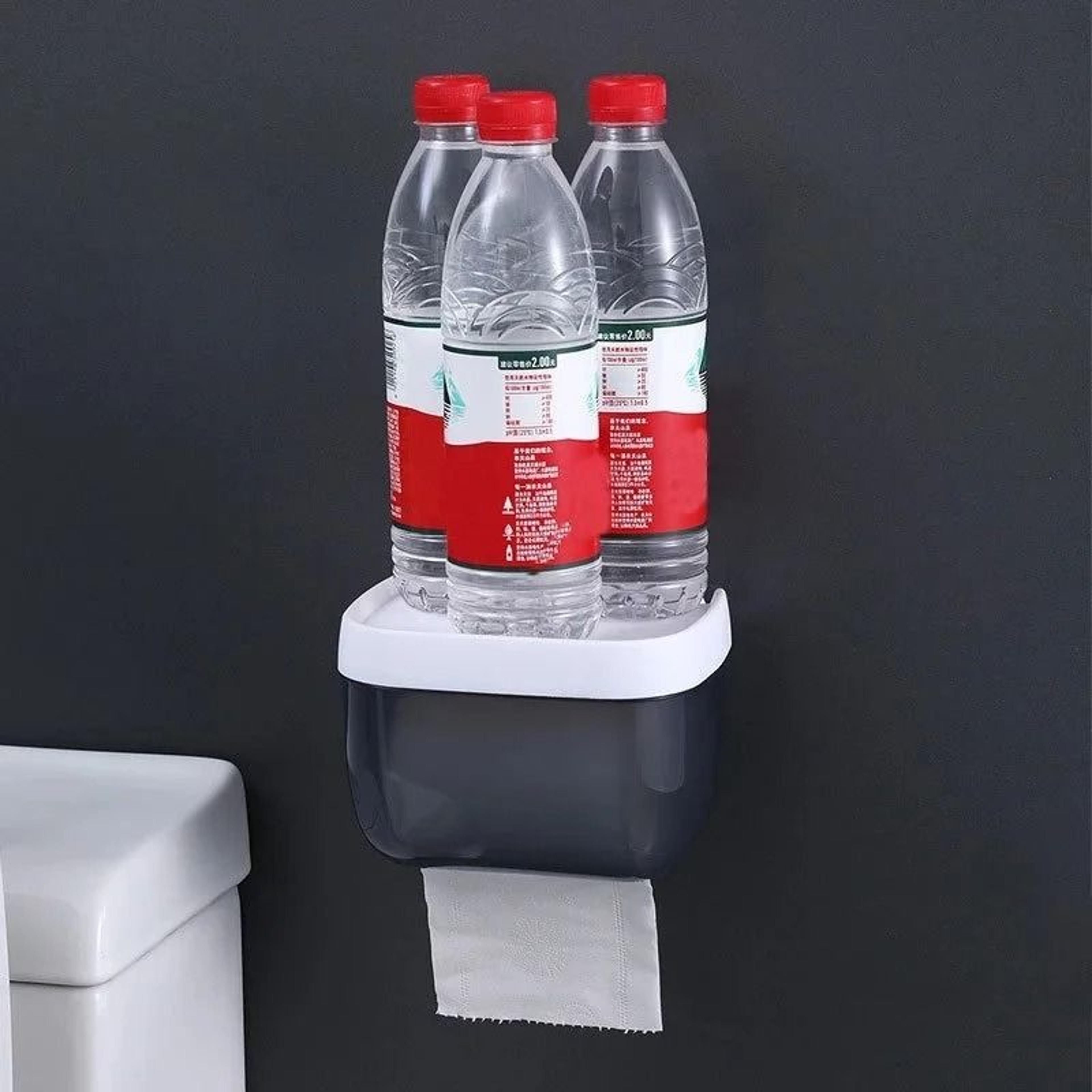 Waterproof Wall Mount Toilet Paper Holder Shelf And Storage Box Rack 4