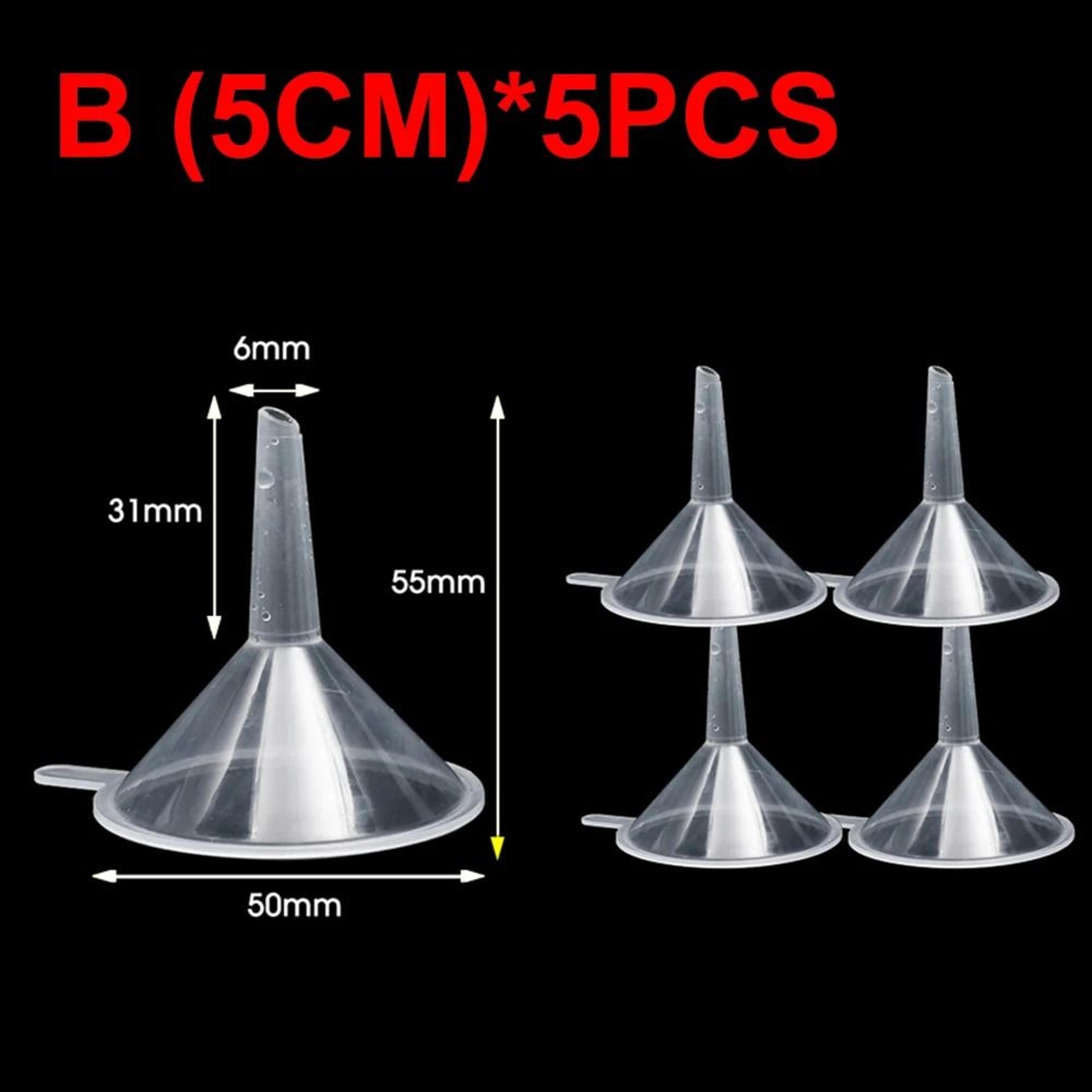 Mini Funnel Transparent Plastic Funnels Small Mouth For Perfume Lotion Liquid 10