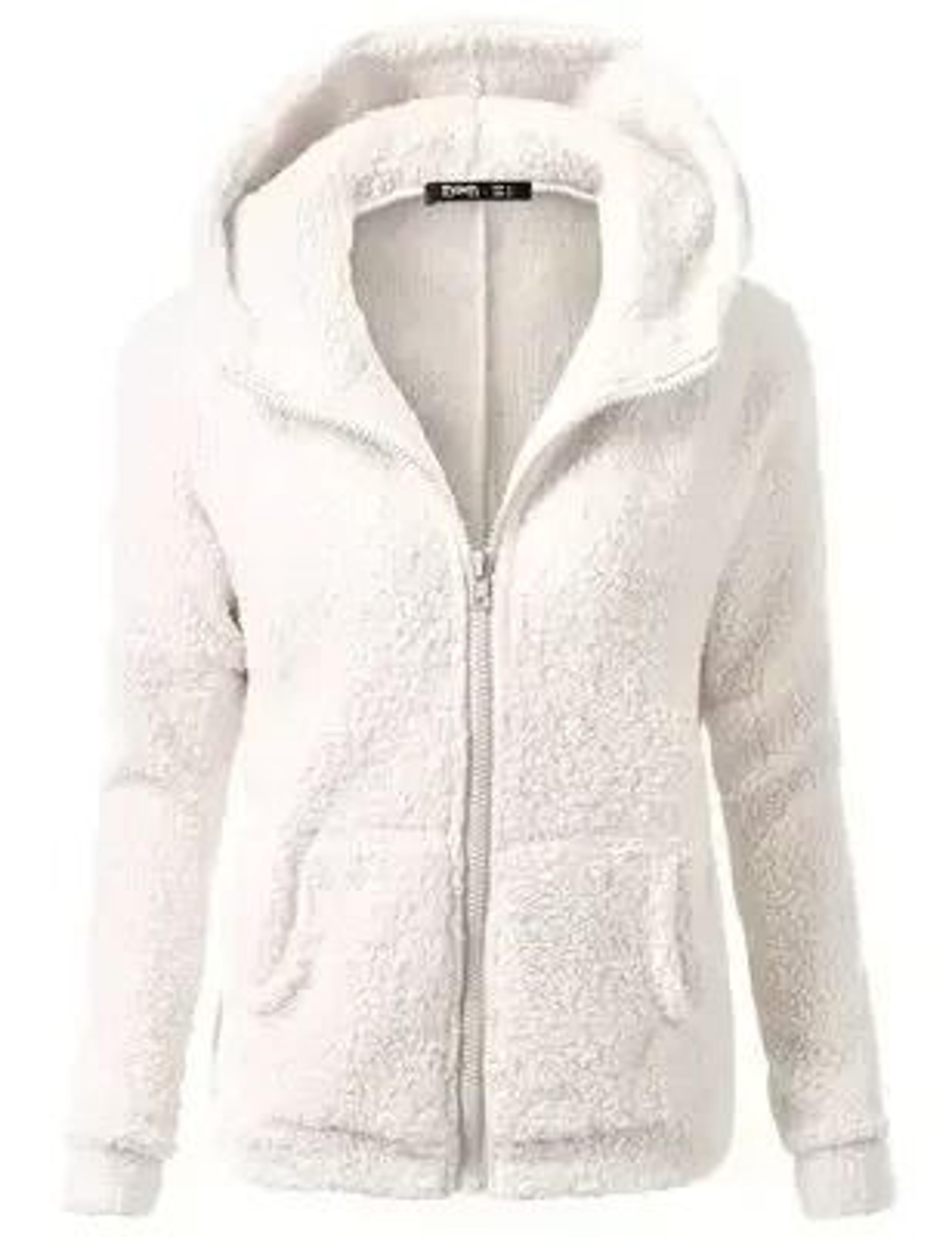 Autumn Winter Warm Hoodie Zipper Coat Solid Soft Fleece Womens Jacket 14
