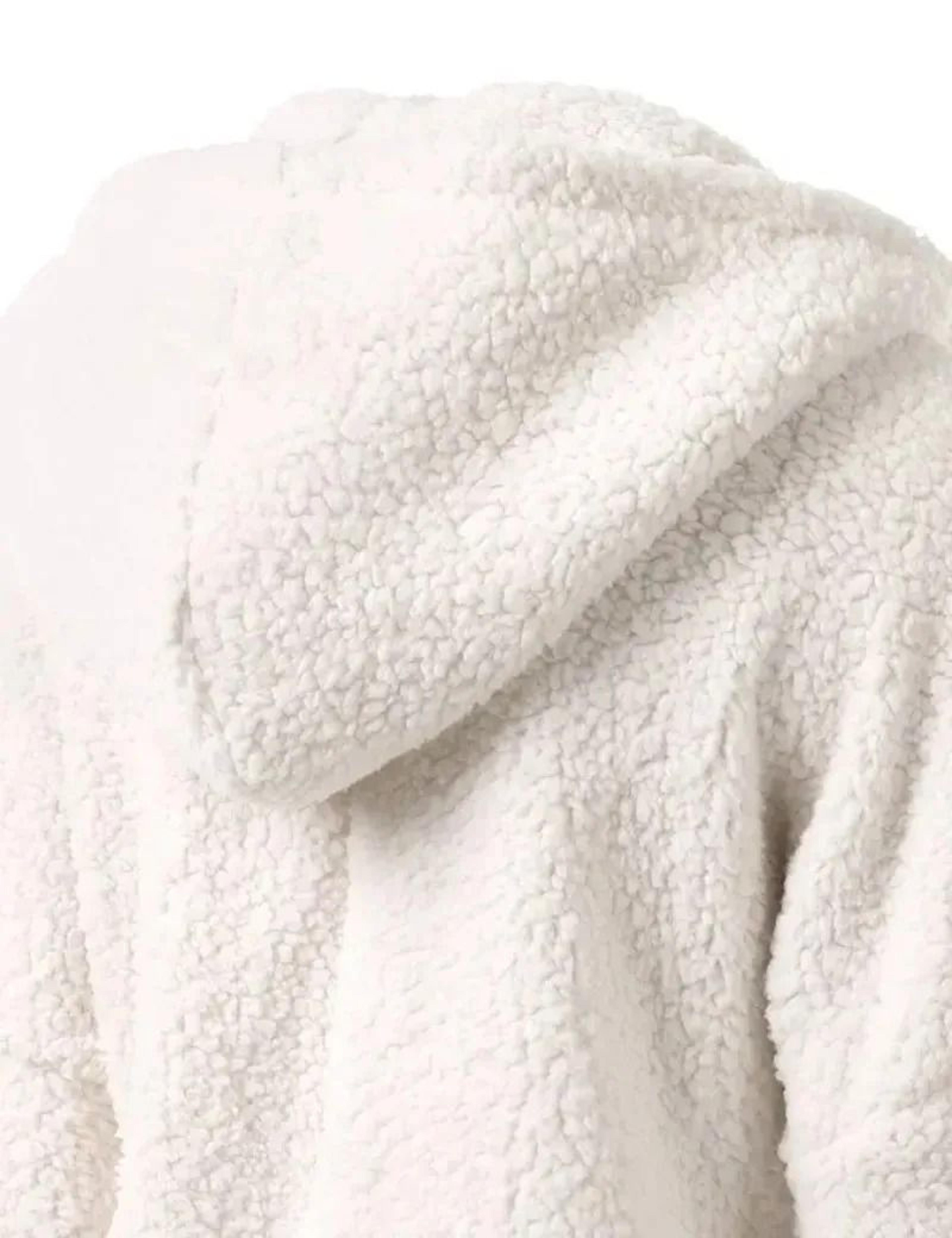 Autumn Winter Warm Hoodie Zipper Coat Solid Soft Fleece Womens Jacket 5