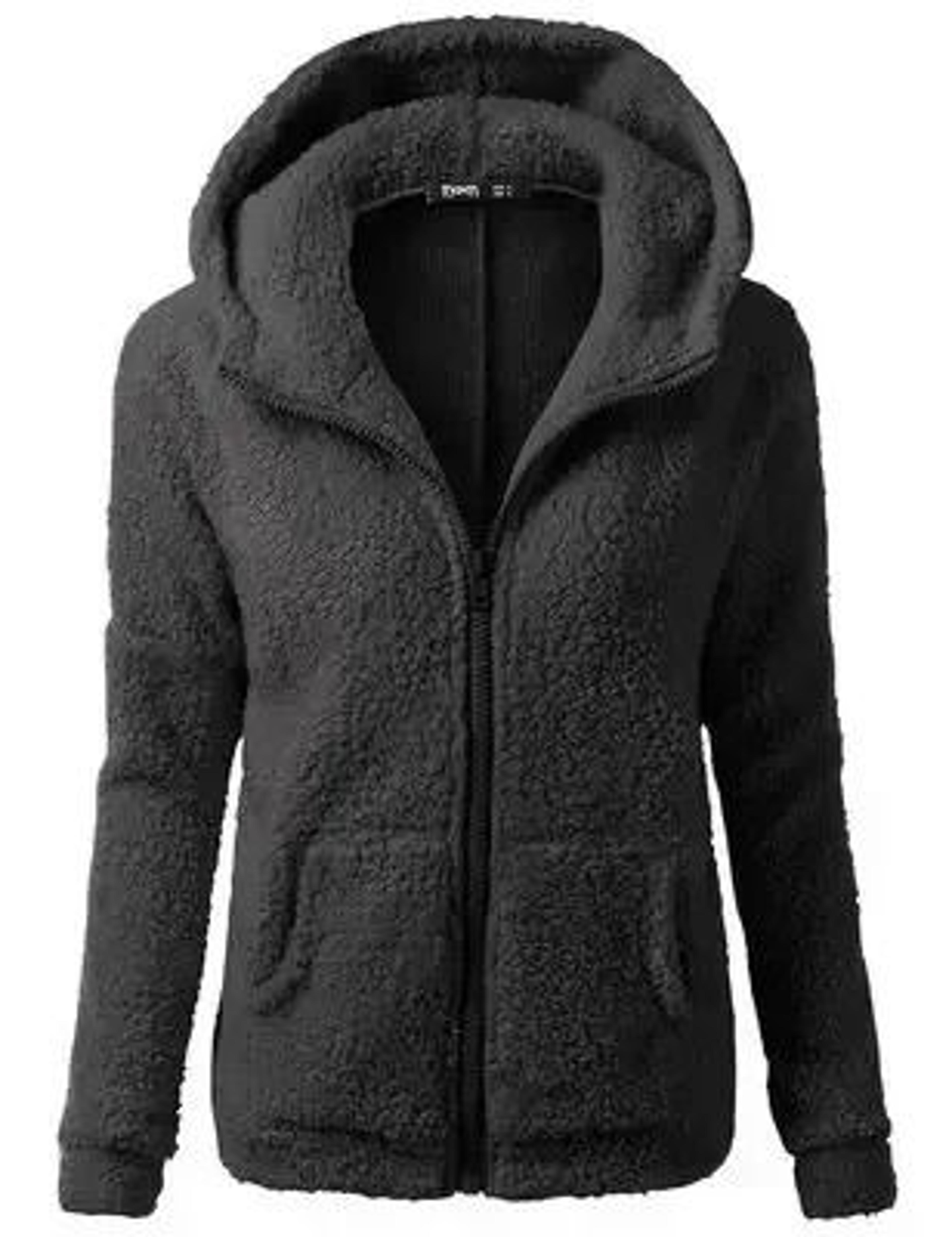Autumn Winter Warm Hoodie Zipper Coat Solid Soft Fleece Womens Jacket 8