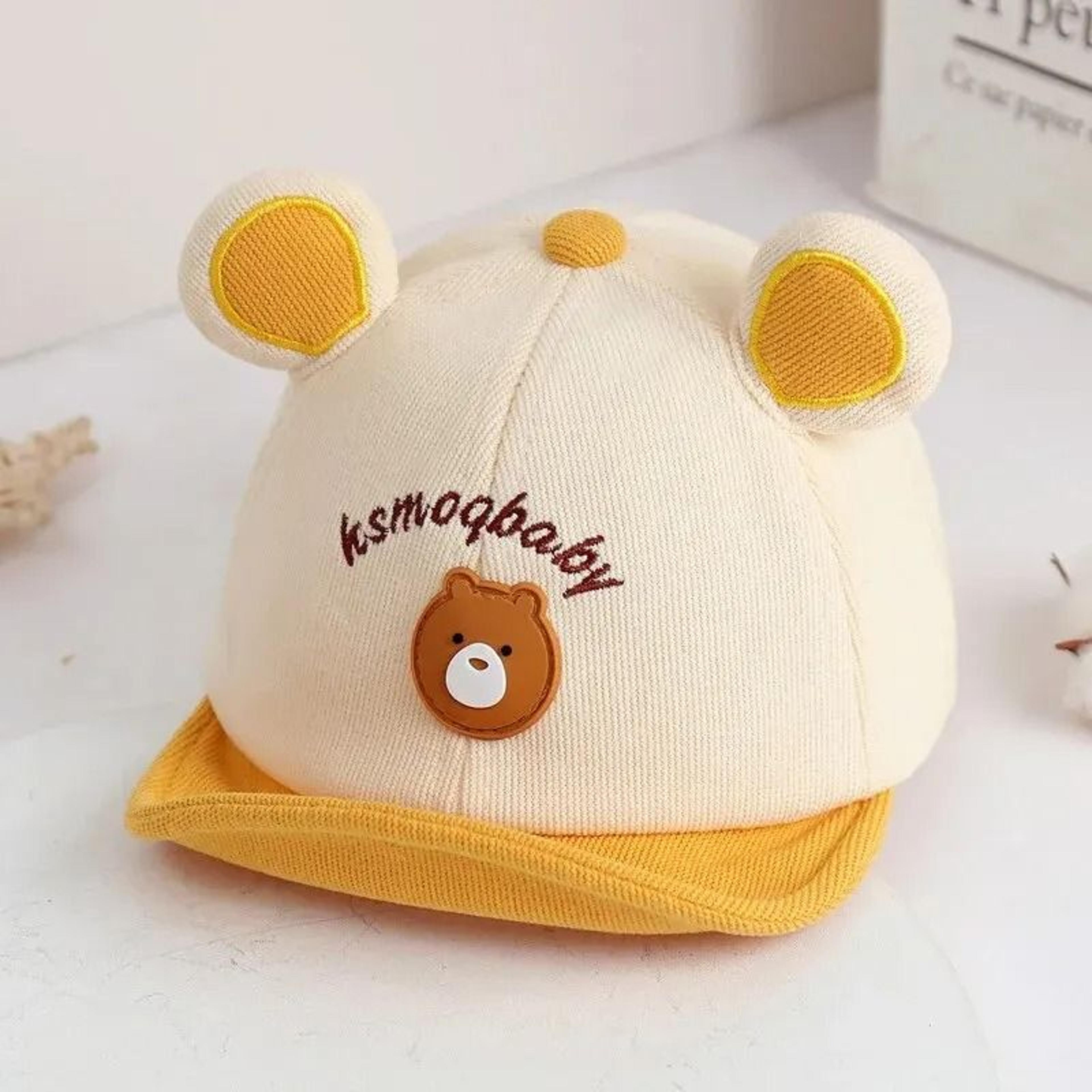 Cartoon Bear Baby Baseball Cap With Ears Cute Animal Peaked Sun Hat 9