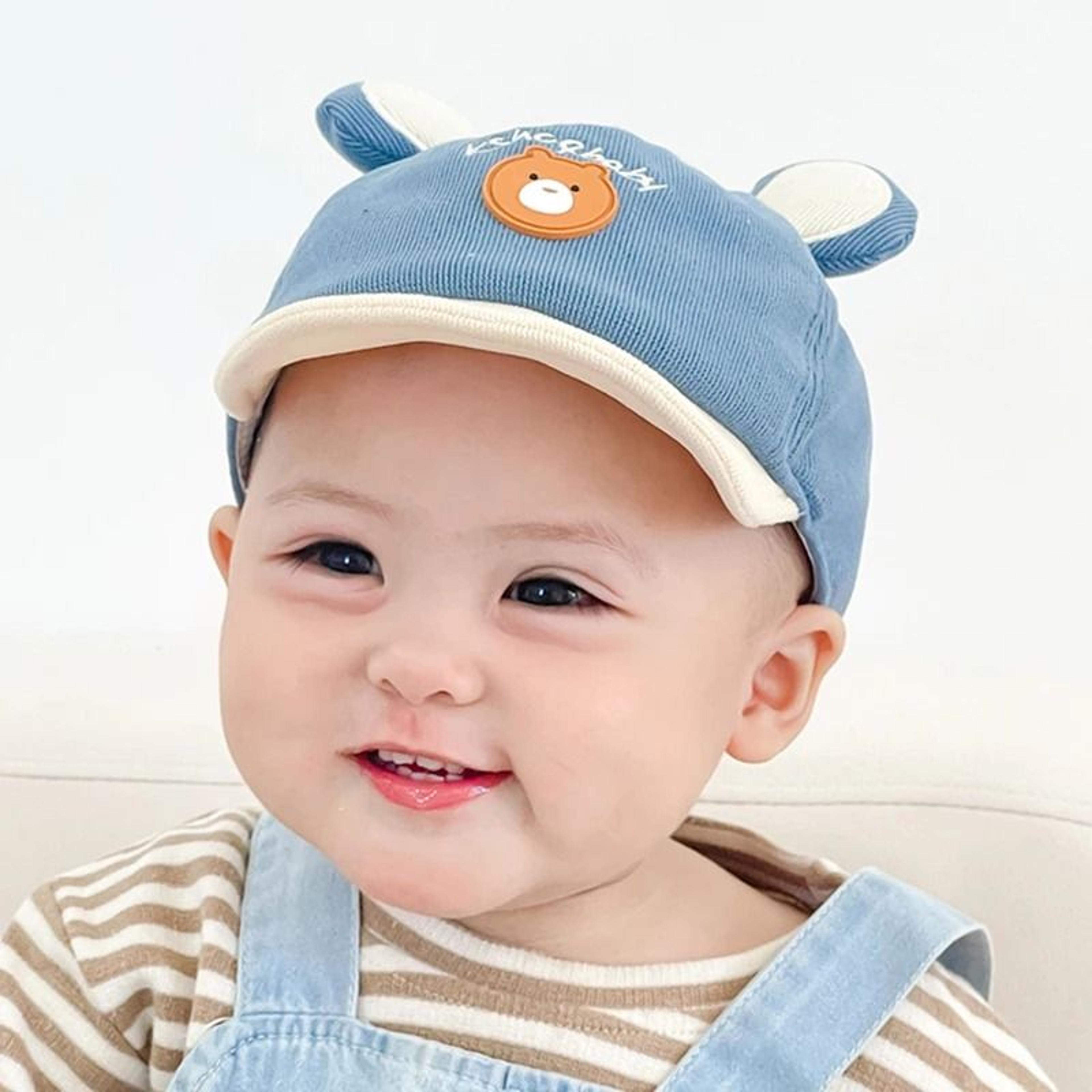 Cartoon Bear Baby Baseball Cap With Ears Cute Animal Peaked Sun Hat 1