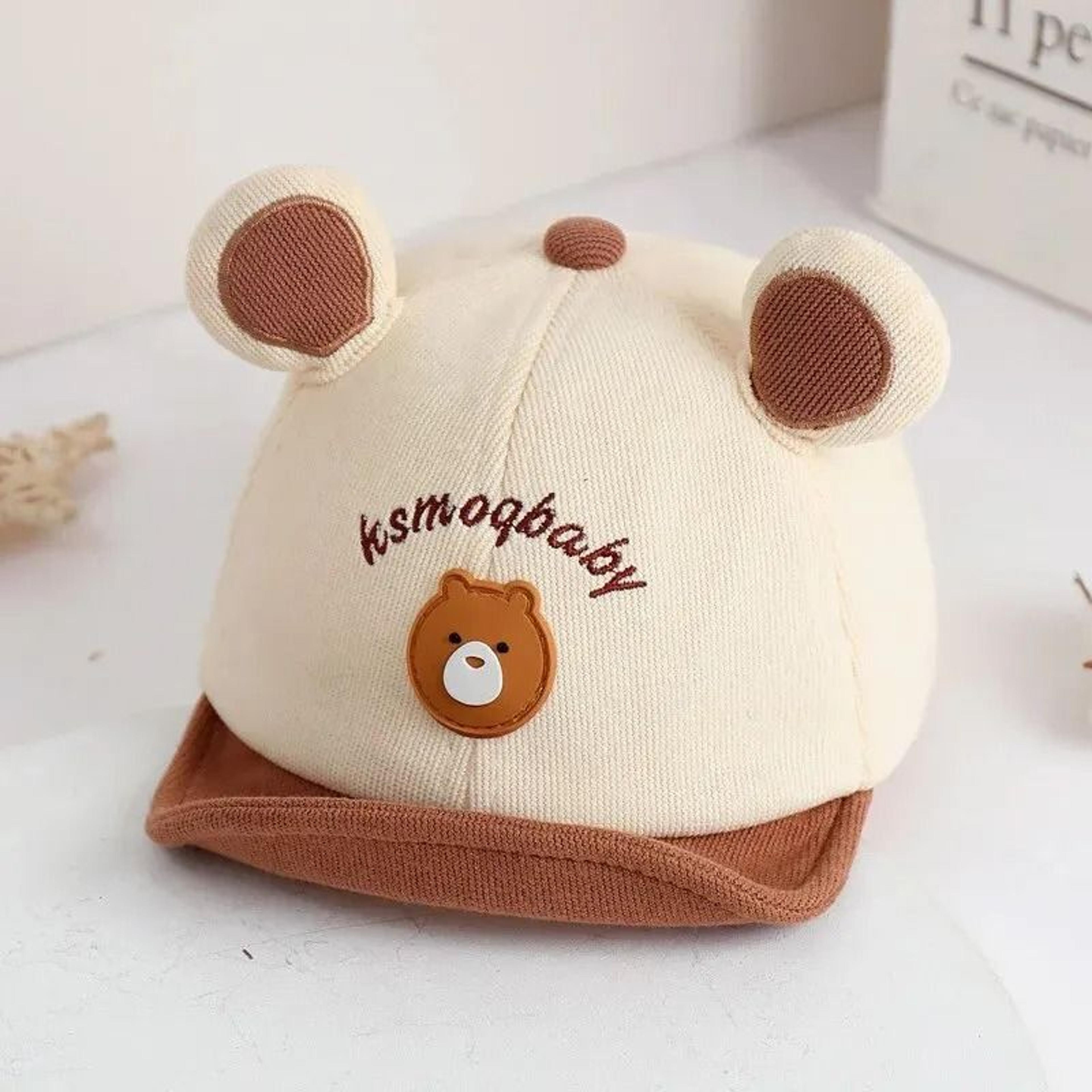 Cartoon Bear Baby Baseball Cap With Ears Cute Animal Peaked Sun Hat 7