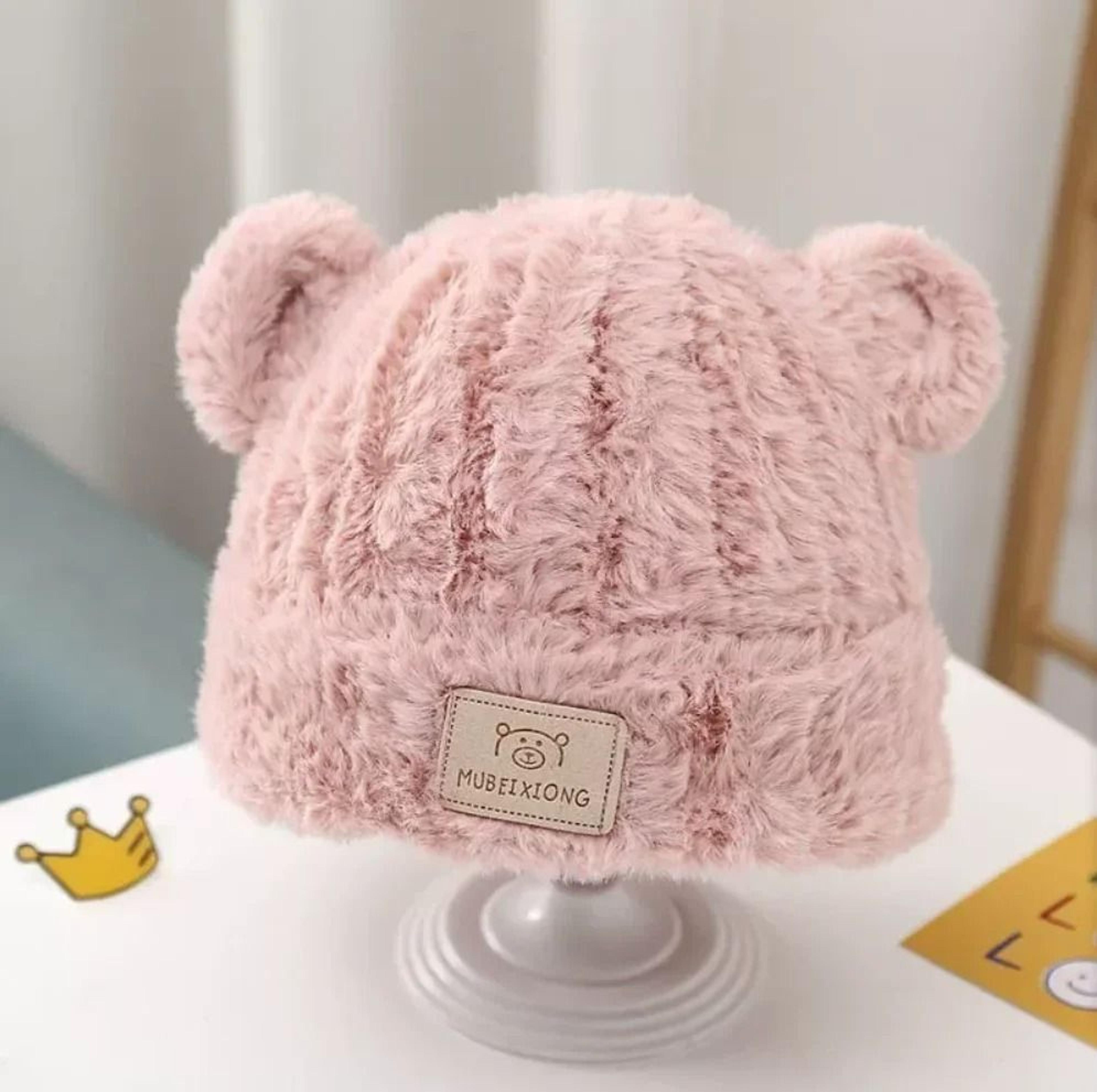 Winter Warm Baby Hat With Bear Ears Soft Plush Lining Cozy Headwear 9