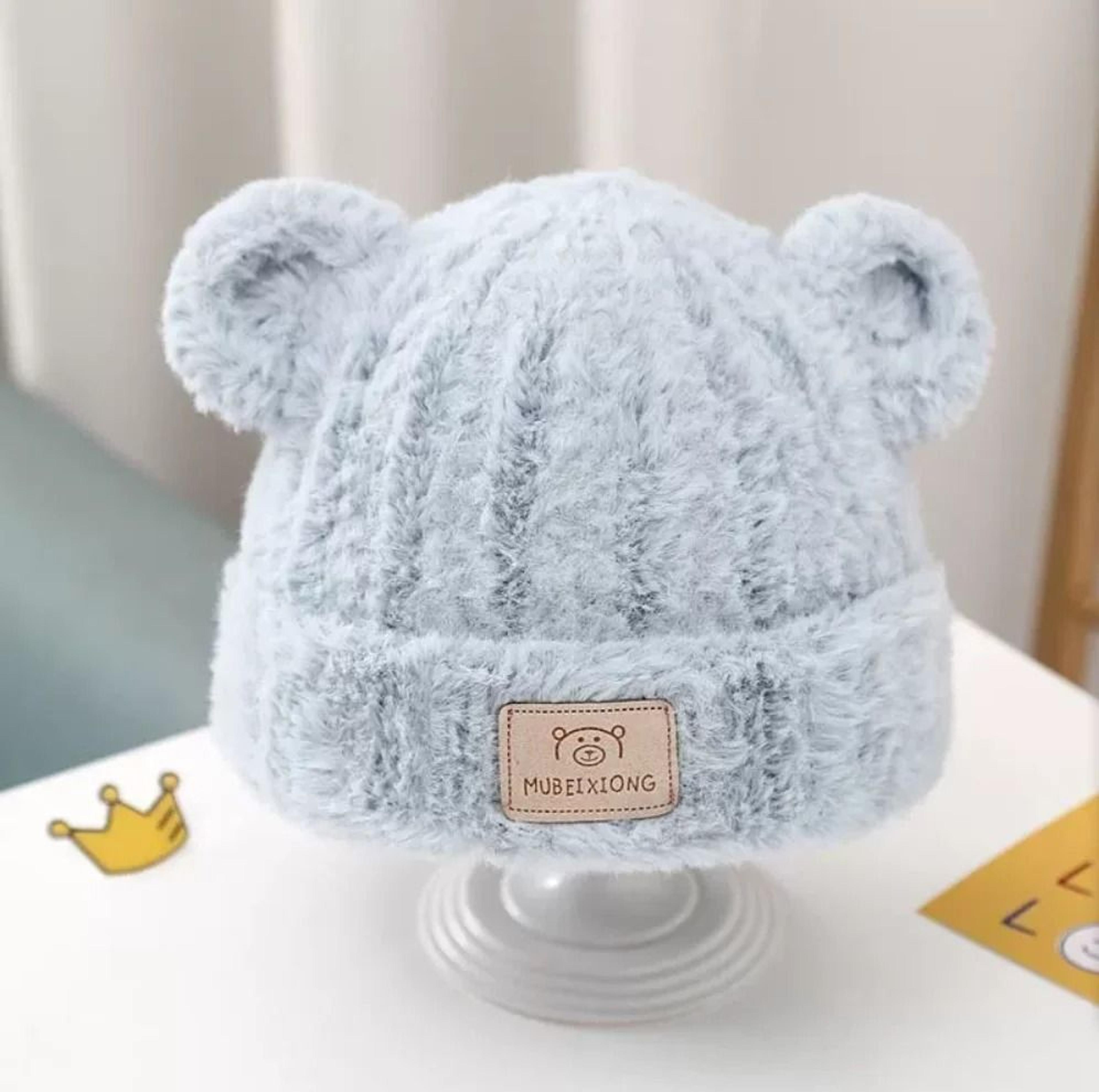 Winter Warm Baby Hat With Bear Ears Soft Plush Lining Cozy Headwear 10
