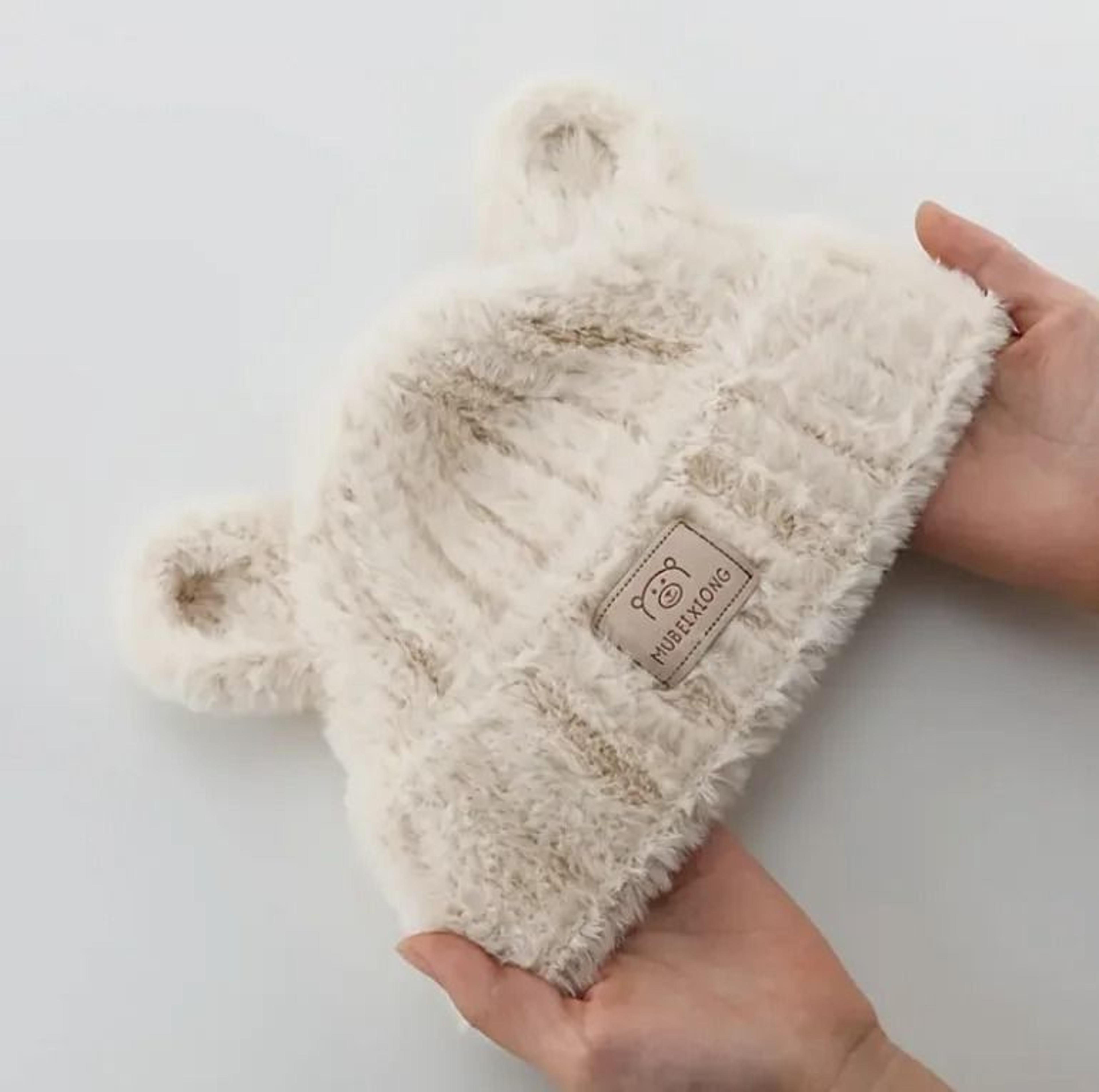Winter Warm Baby Hat With Bear Ears Soft Plush Lining Cozy Headwear 4