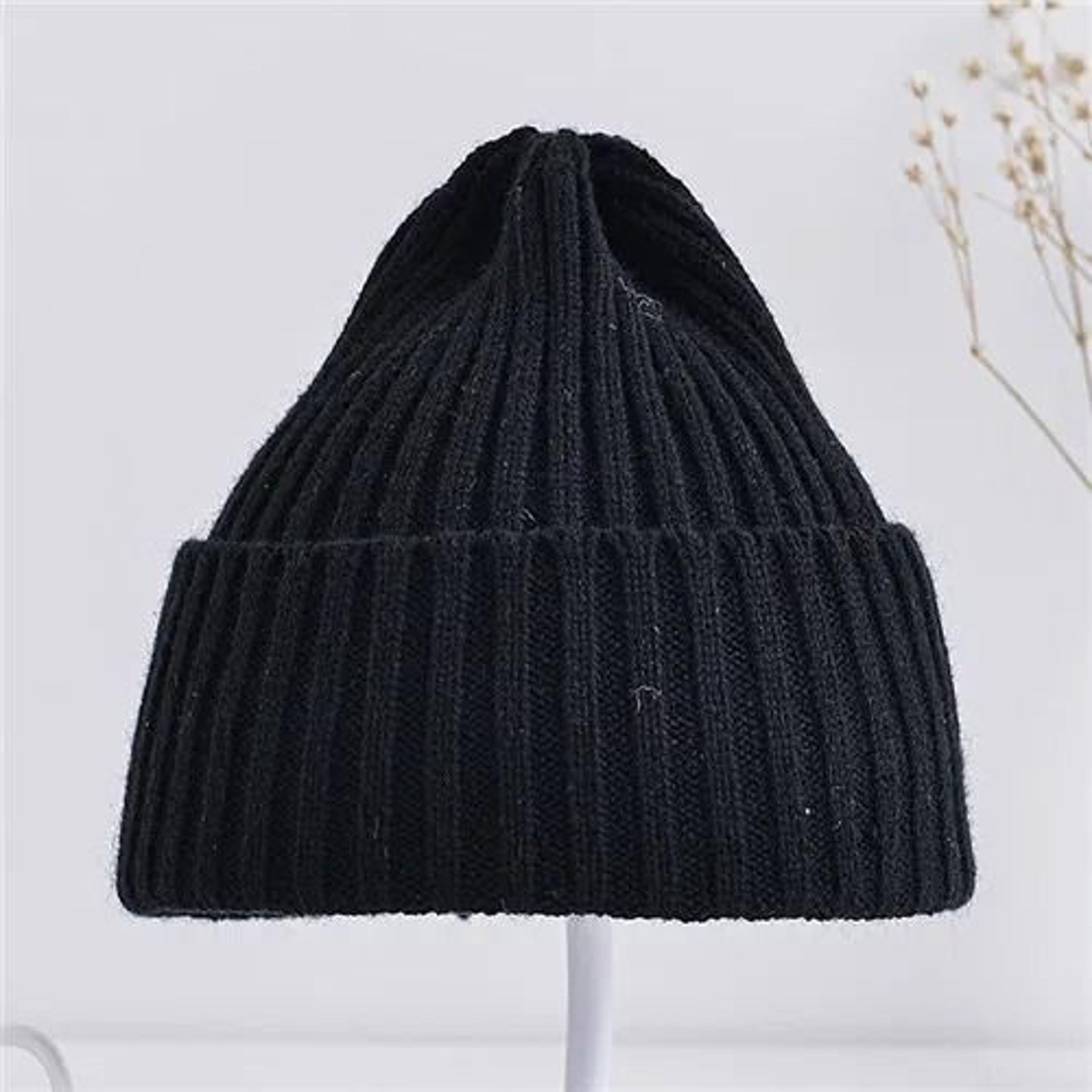 Baby Kids Ribbed Knitted Beanie Hat Windproof Toddler Photography Accessory 6