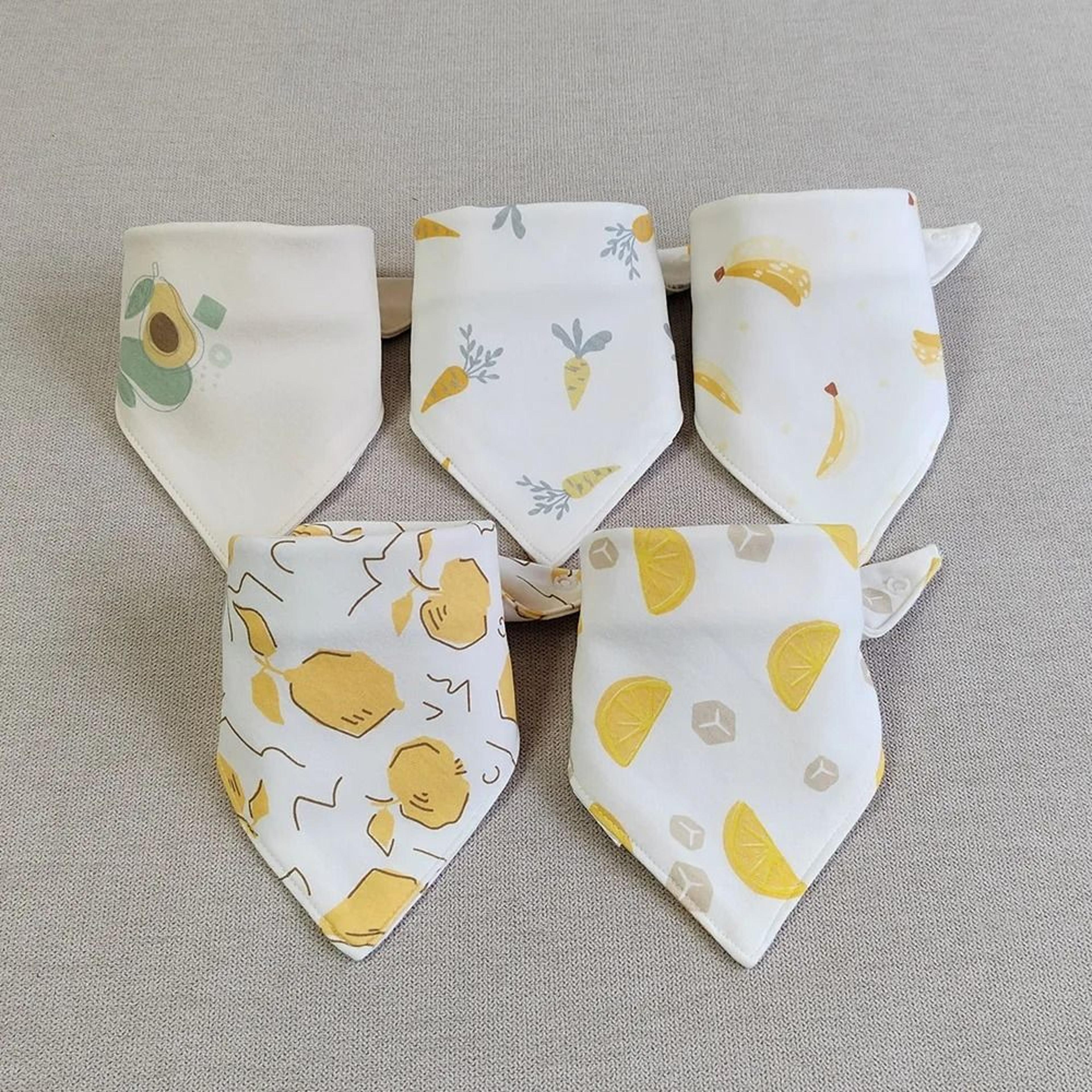 8PCS Baby Triangle Bibs  Burp Cloths Double Layer Cotton Saliva Towels 4