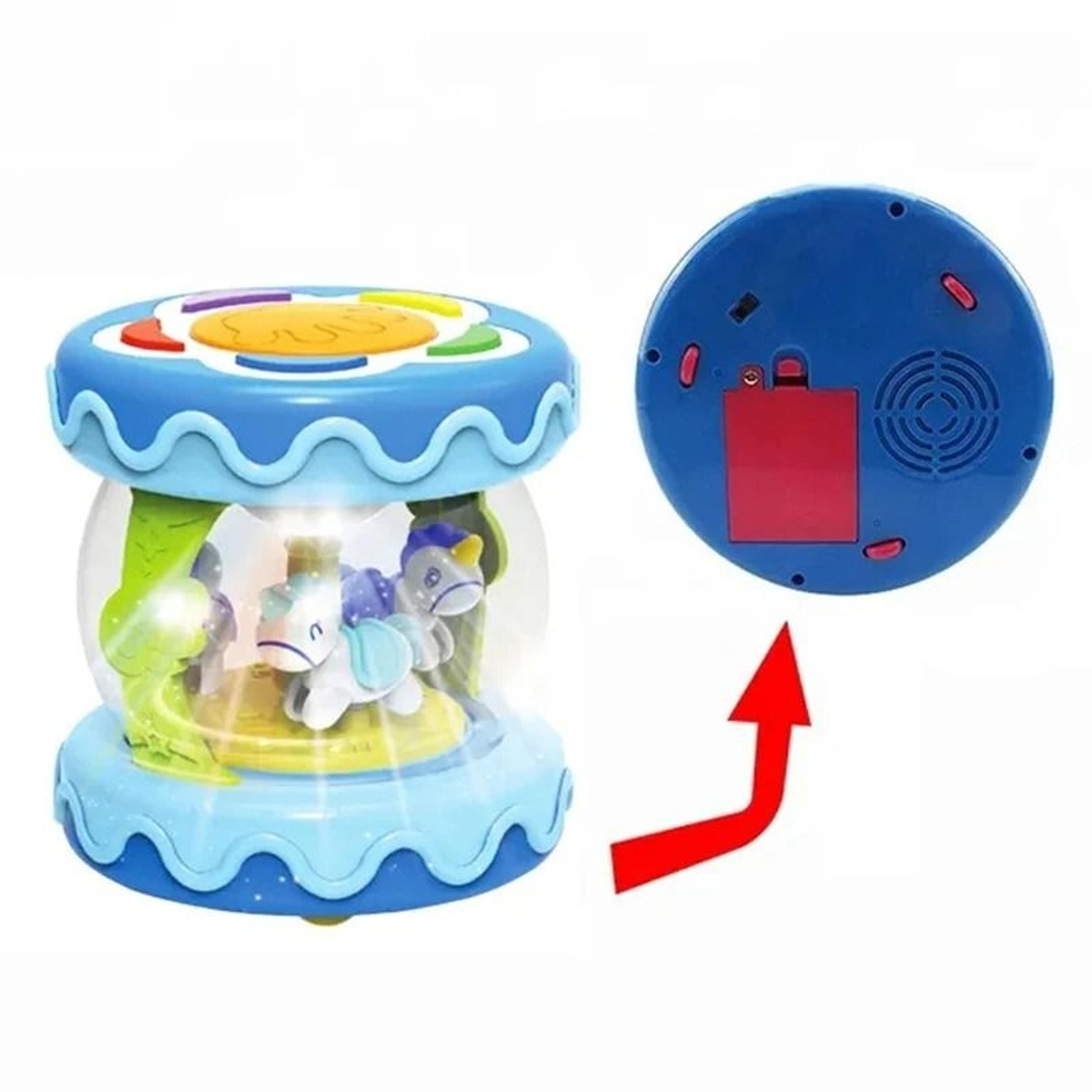 Carousel Flash Drum Toy  Early Educational Musical Machine For Toddlers 2