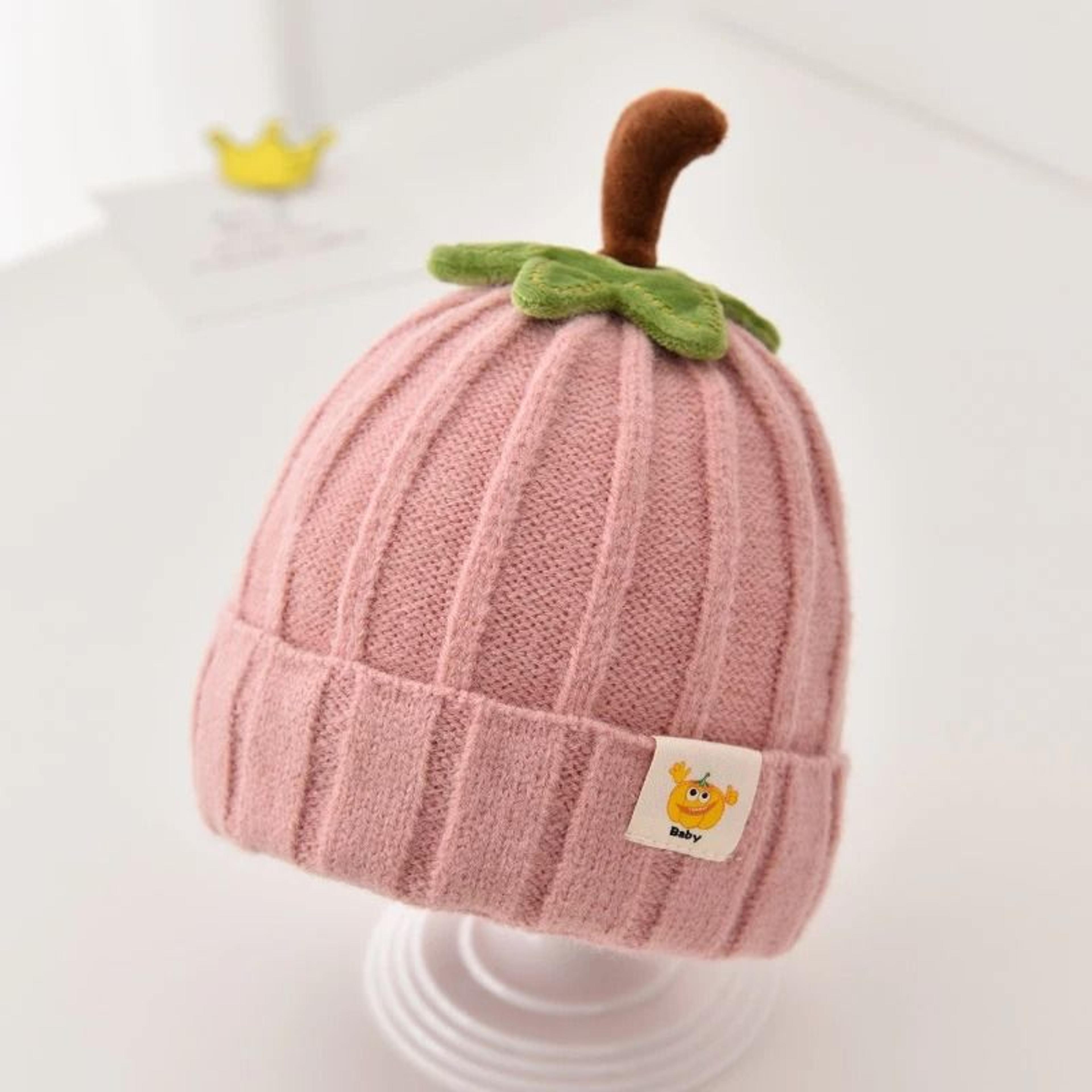 CucurbitaKinetic Knitted Beanie  Premium Pumpkin Crochet Bonnet For Infants 9