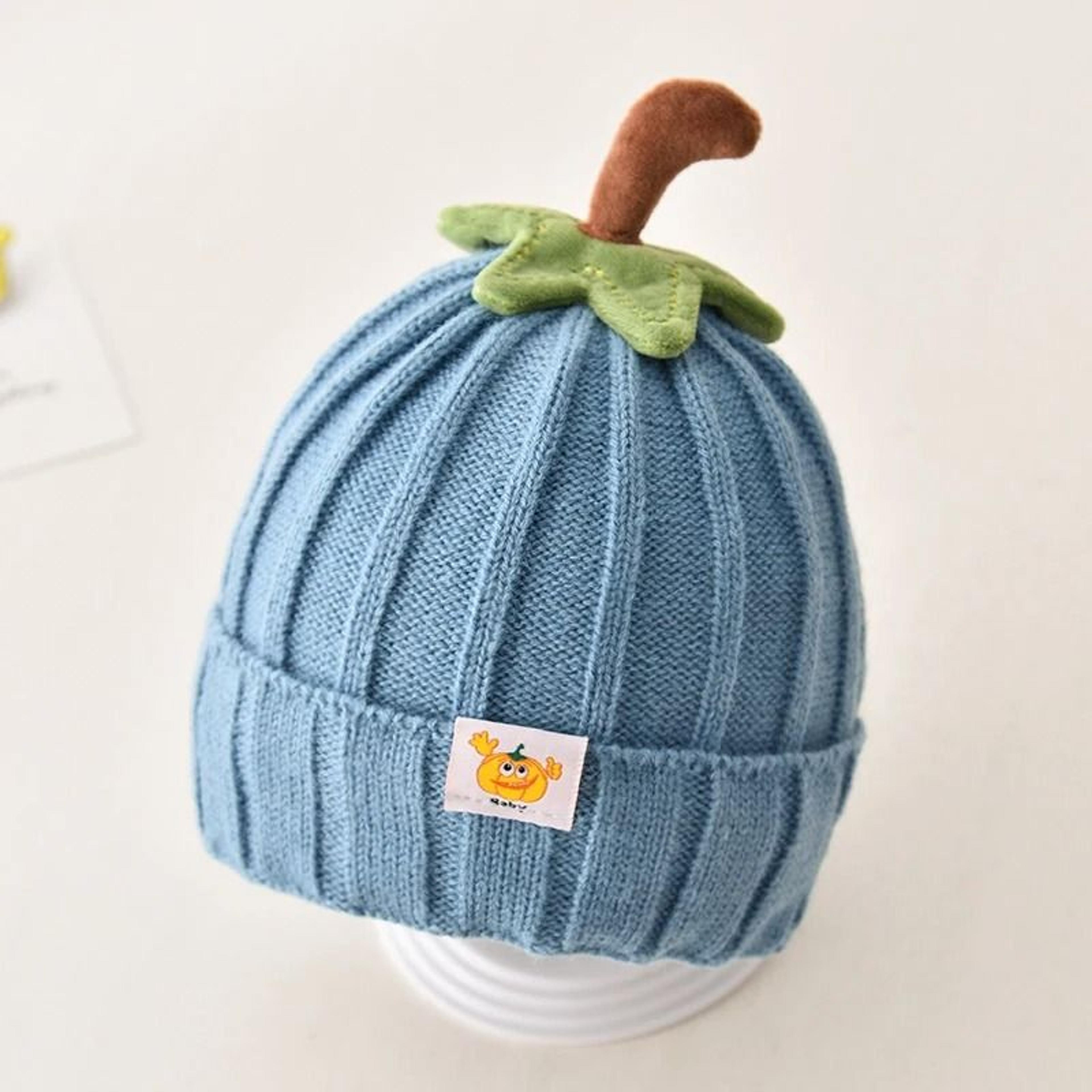 CucurbitaKinetic Knitted Beanie  Premium Pumpkin Crochet Bonnet For Infants 11