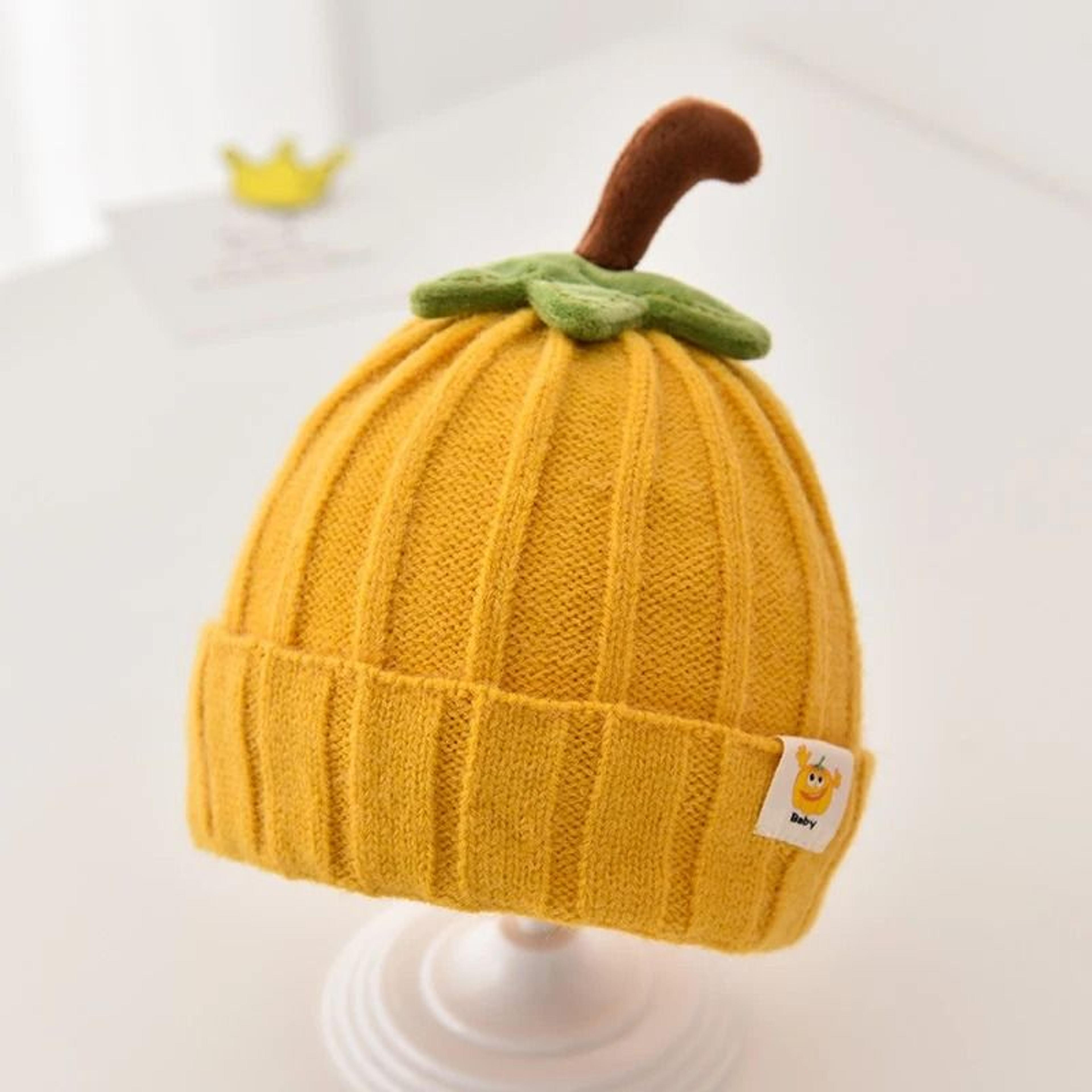 CucurbitaKinetic Knitted Beanie  Premium Pumpkin Crochet Bonnet For Infants 7