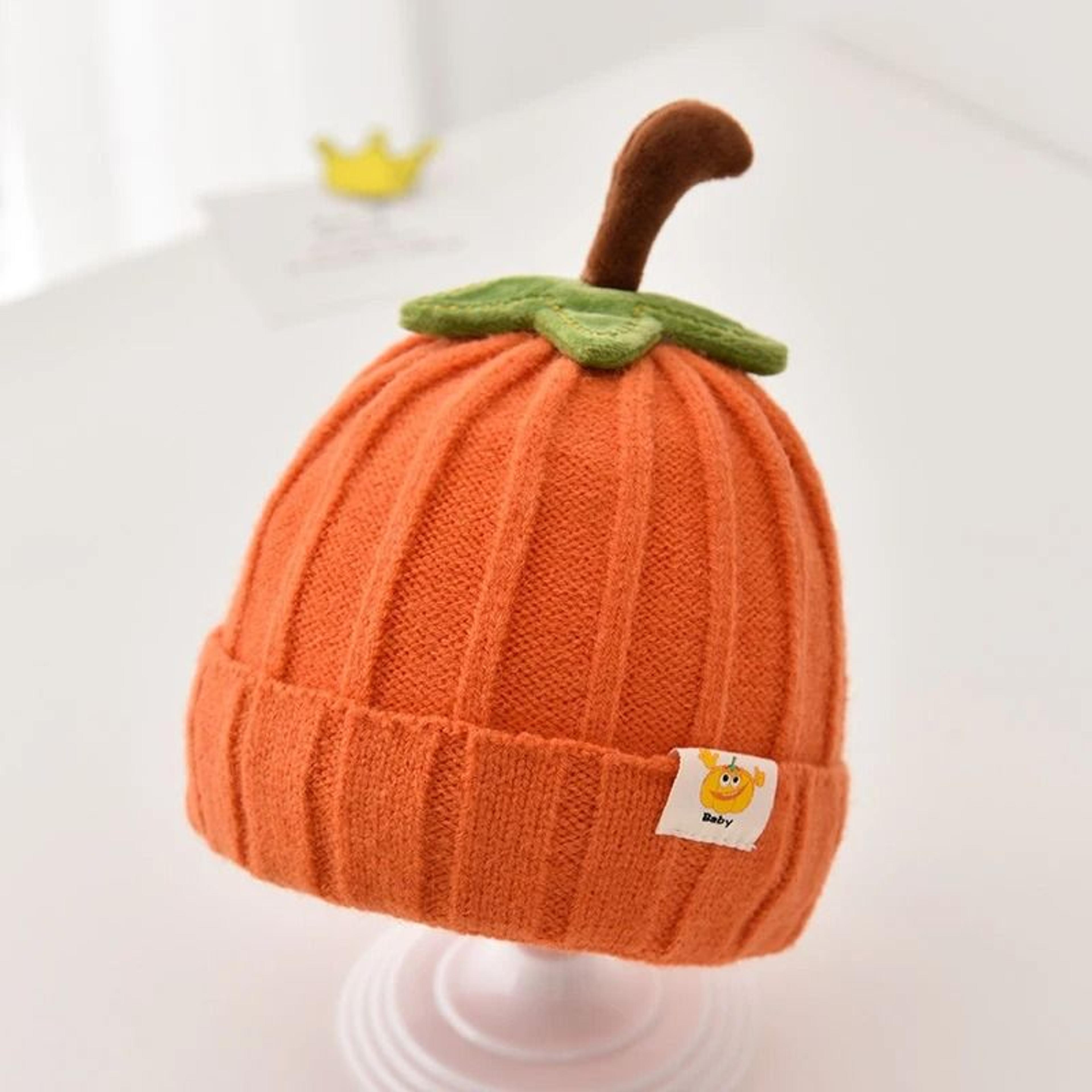 CucurbitaKinetic Knitted Beanie  Premium Pumpkin Crochet Bonnet For Infants 8