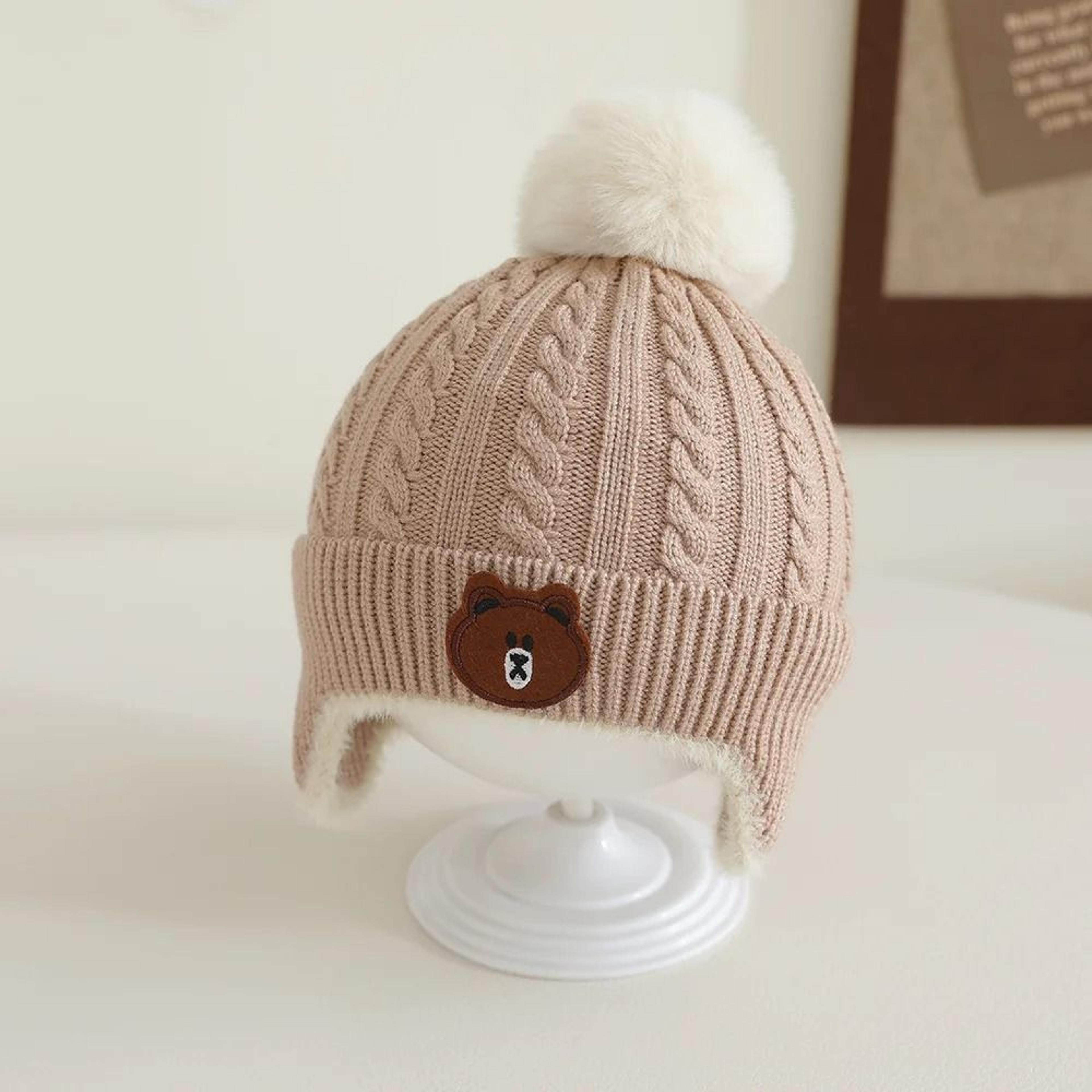 UrsineKinetic Pompom Beanie  Premium Knitted EarProtection Hat For Toddlers 9
