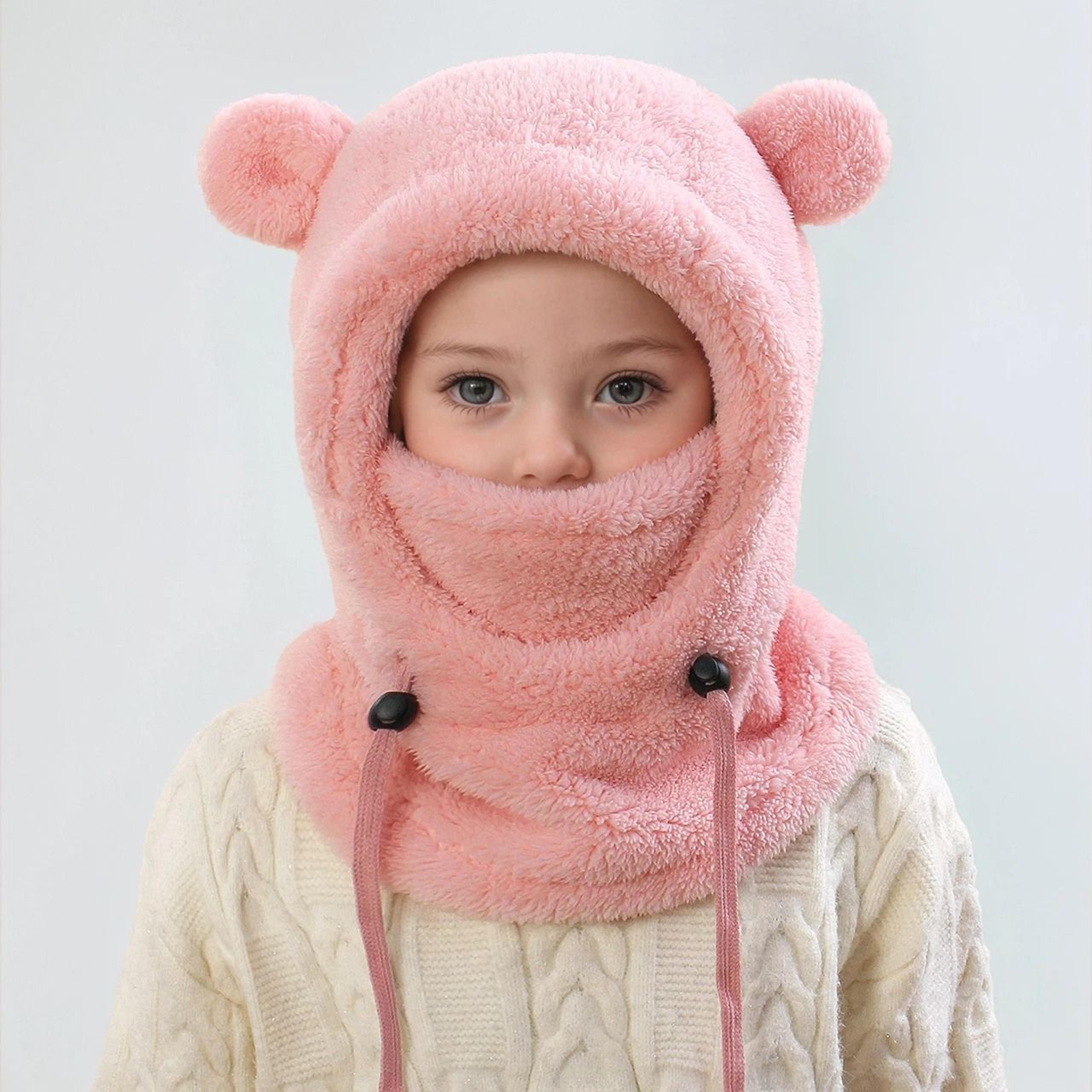 Integrated Bear Balaclava System  Premium Childrens Thermal Headgear  Plush Scarf 2