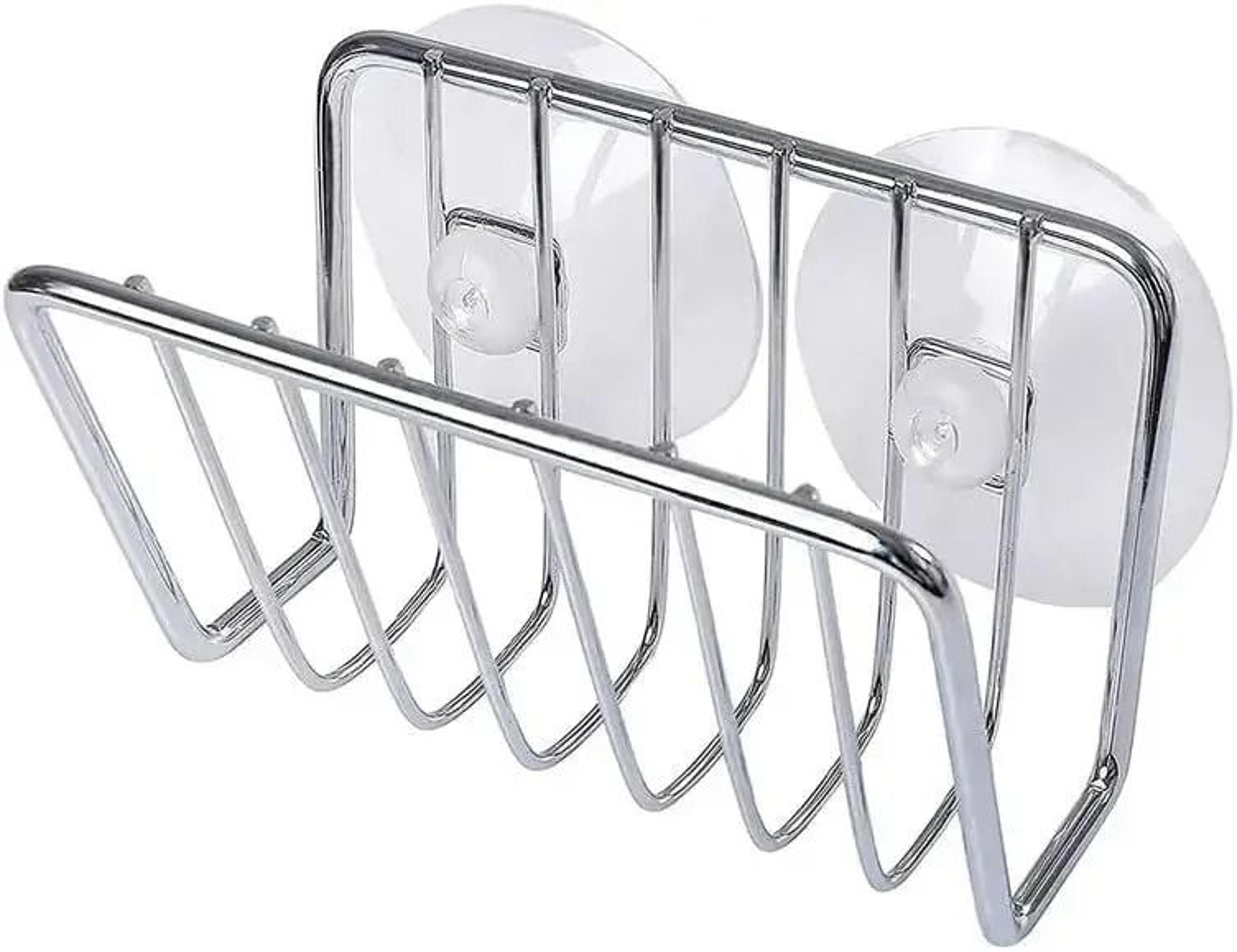 Stainless Steel Suction Cup Sponge Caddy And HighPerformance WallMounted Sink Organizer 7