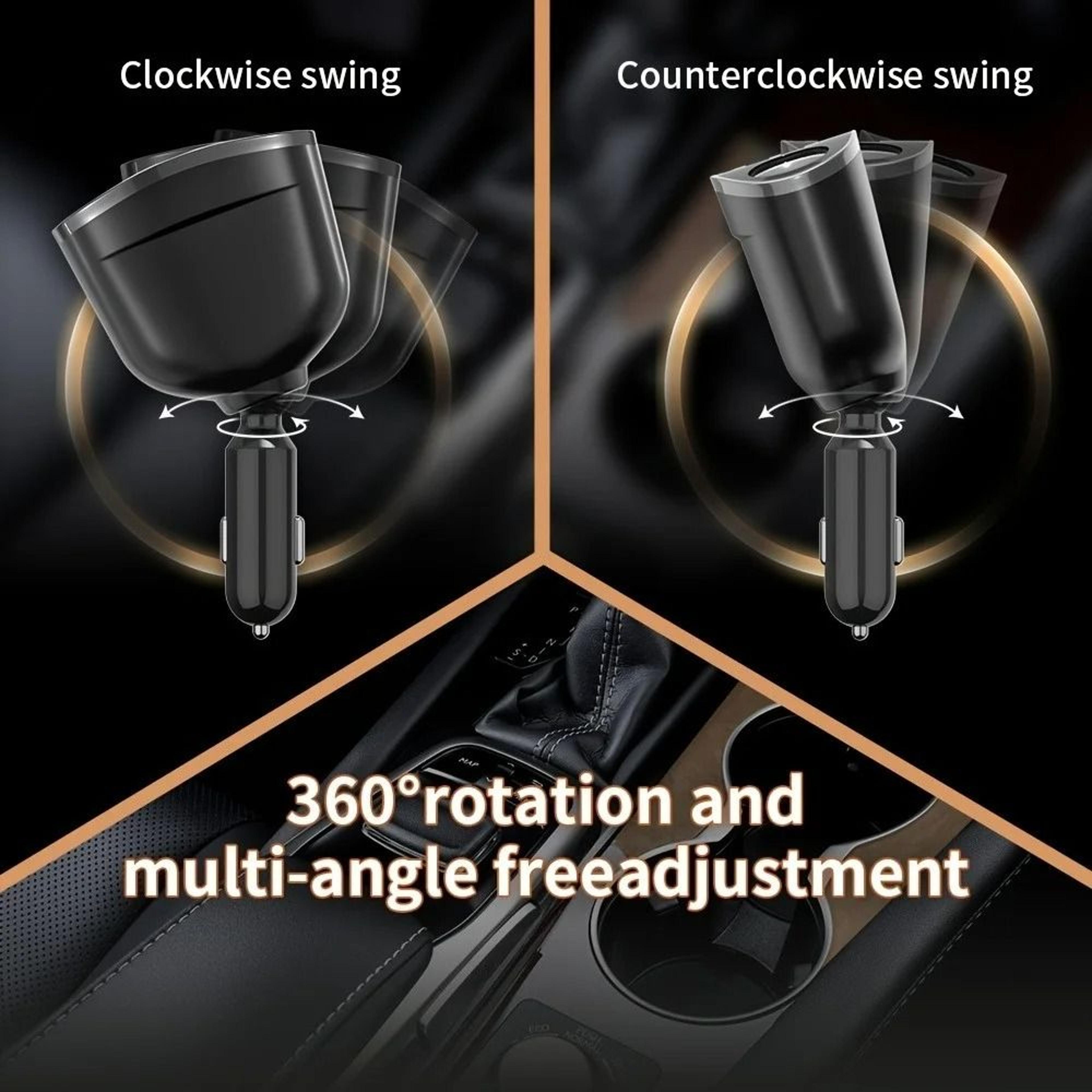 MultiPort Fast Car Charger With Smart Digital Display 5