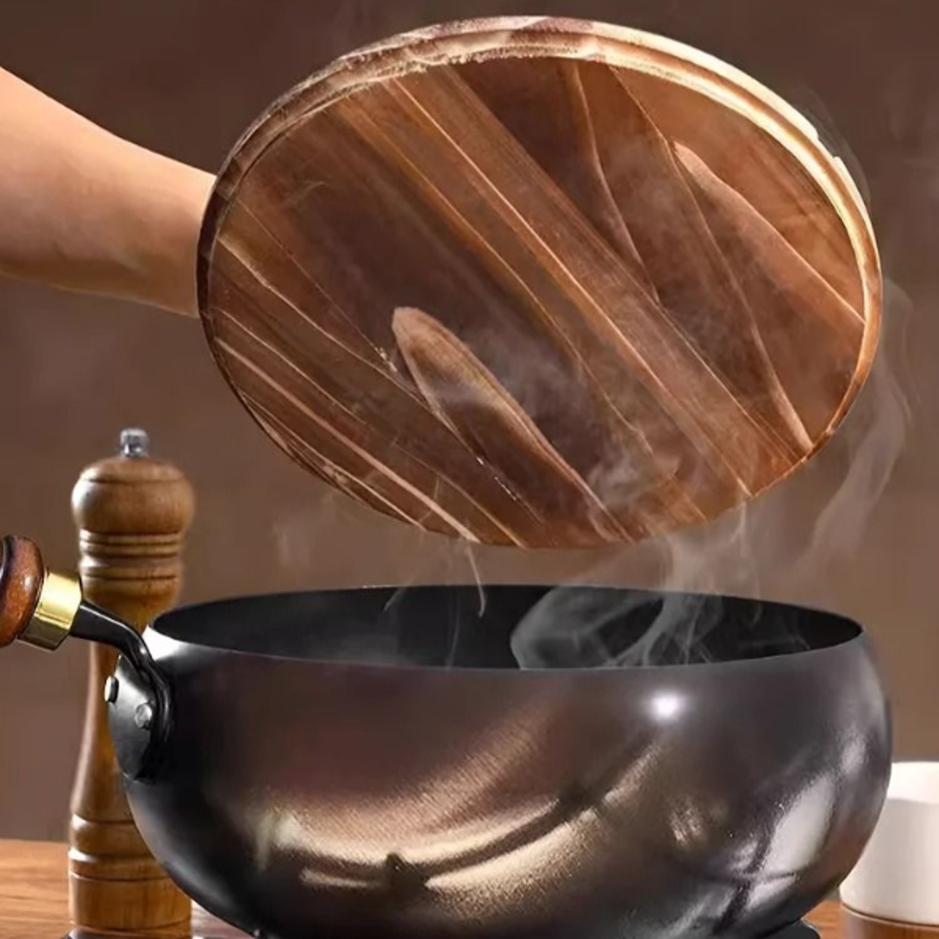 Big Belly Pot Deepened Non Stick Iron Pot Flat Bottom Frying Pan With Lid 1