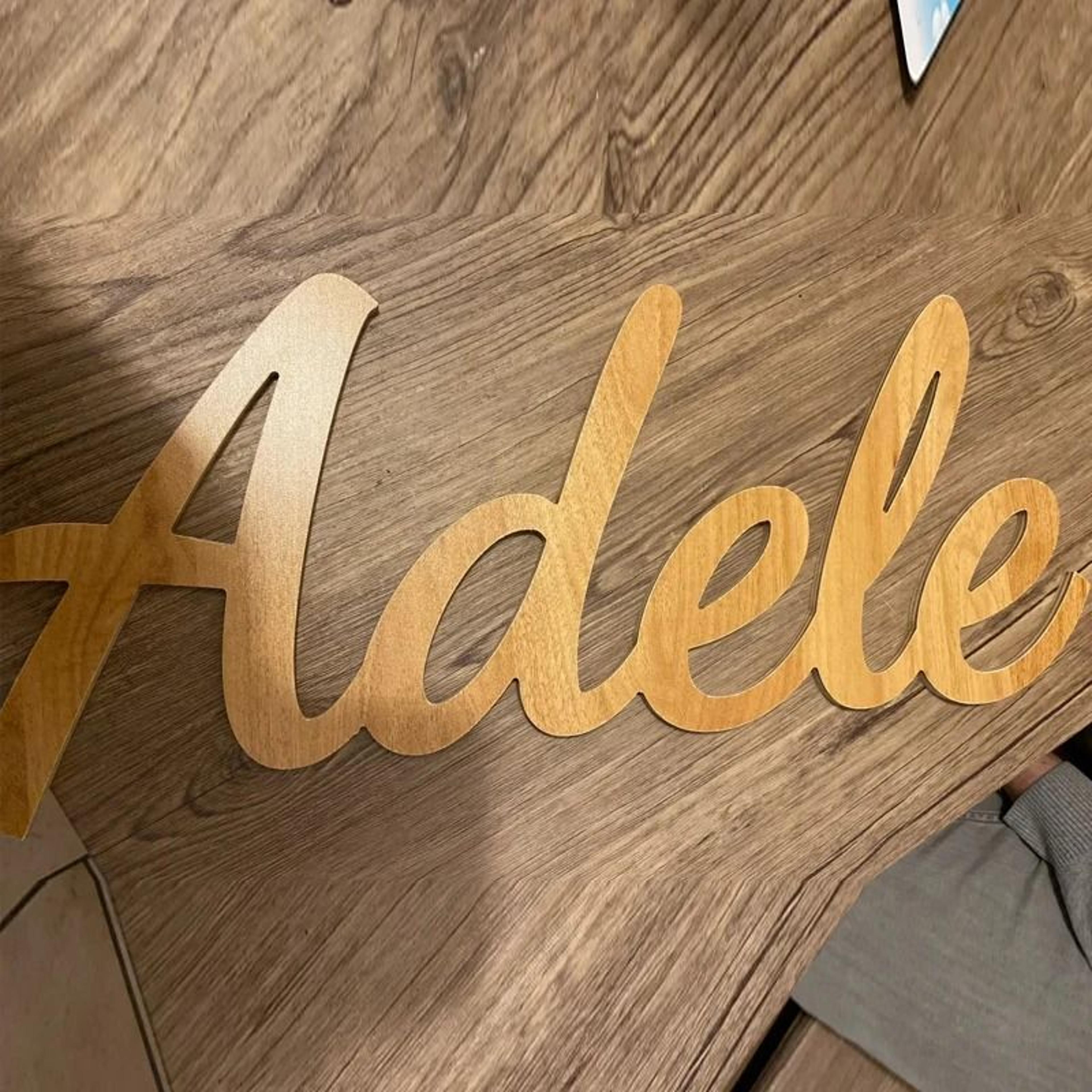 Personalized Script Wooden Name Sign 5