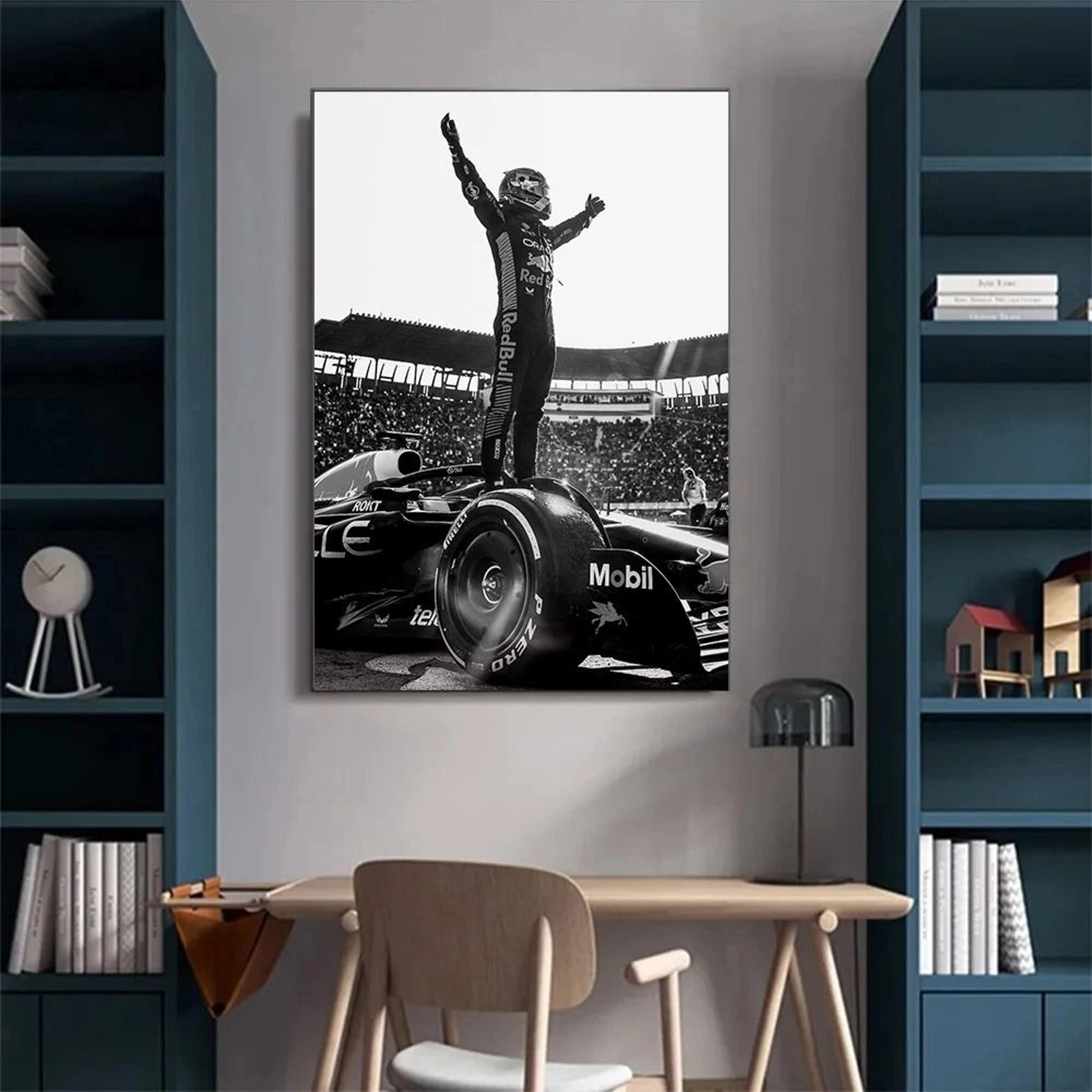 Vintage F1 Monaco Grand Prix Posters  Max Verstappen Racing Canvas Art 2