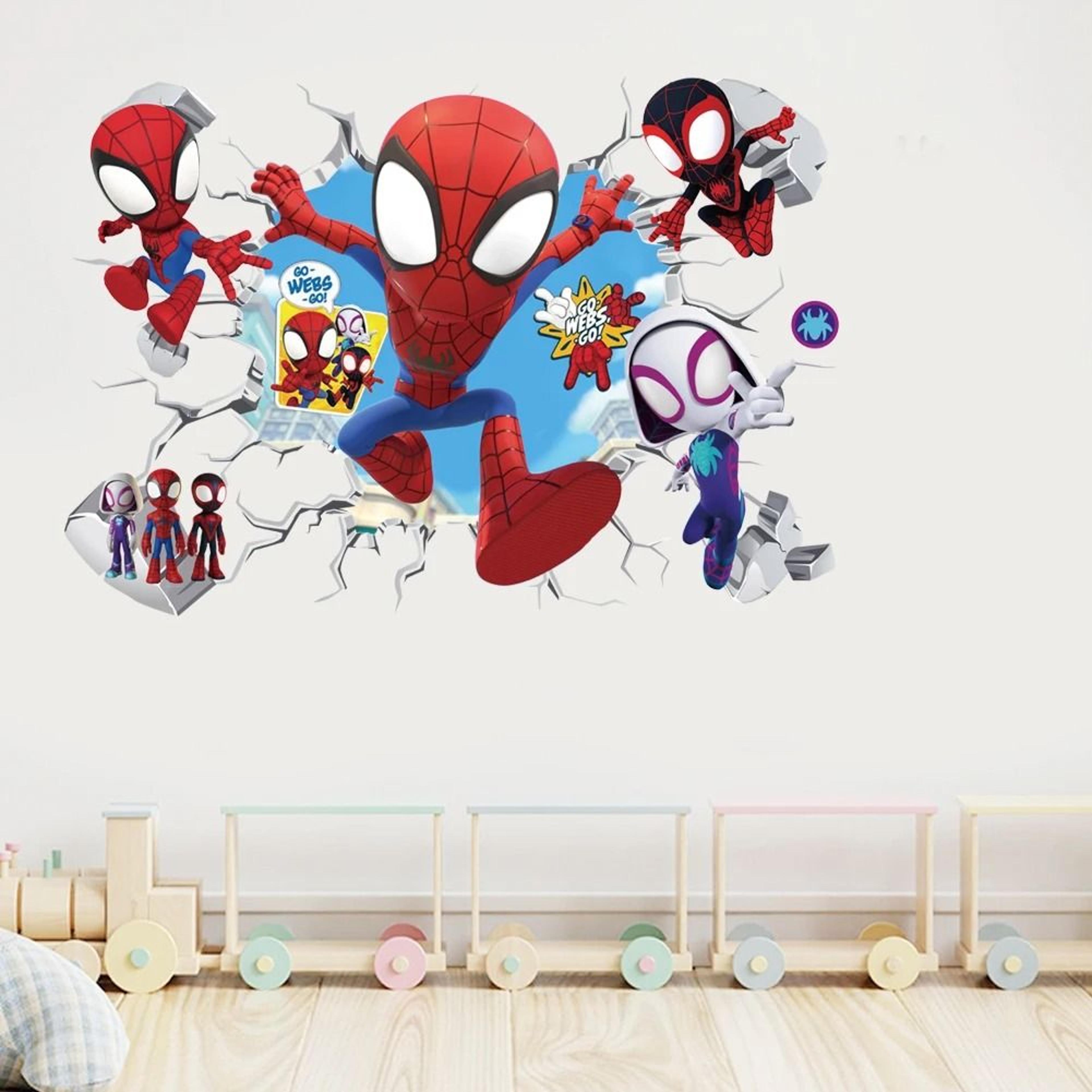 Spiderman Mini Superhero Wall Decal  MarvelInspired Kids Room Mural 1