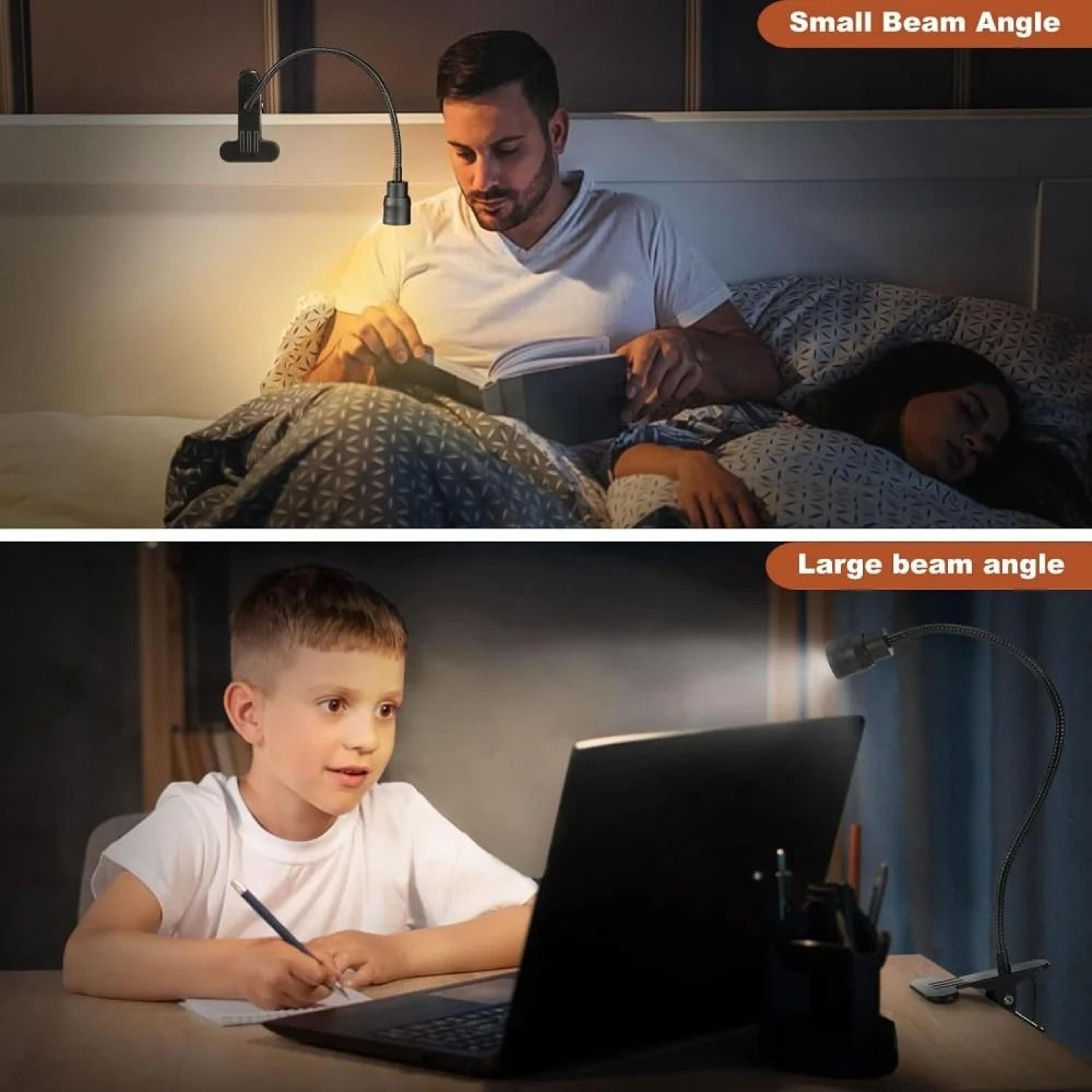 Zoomable LED ClipOn Reading Light  15 Flexible Gooseneck USB Task Lamp 5