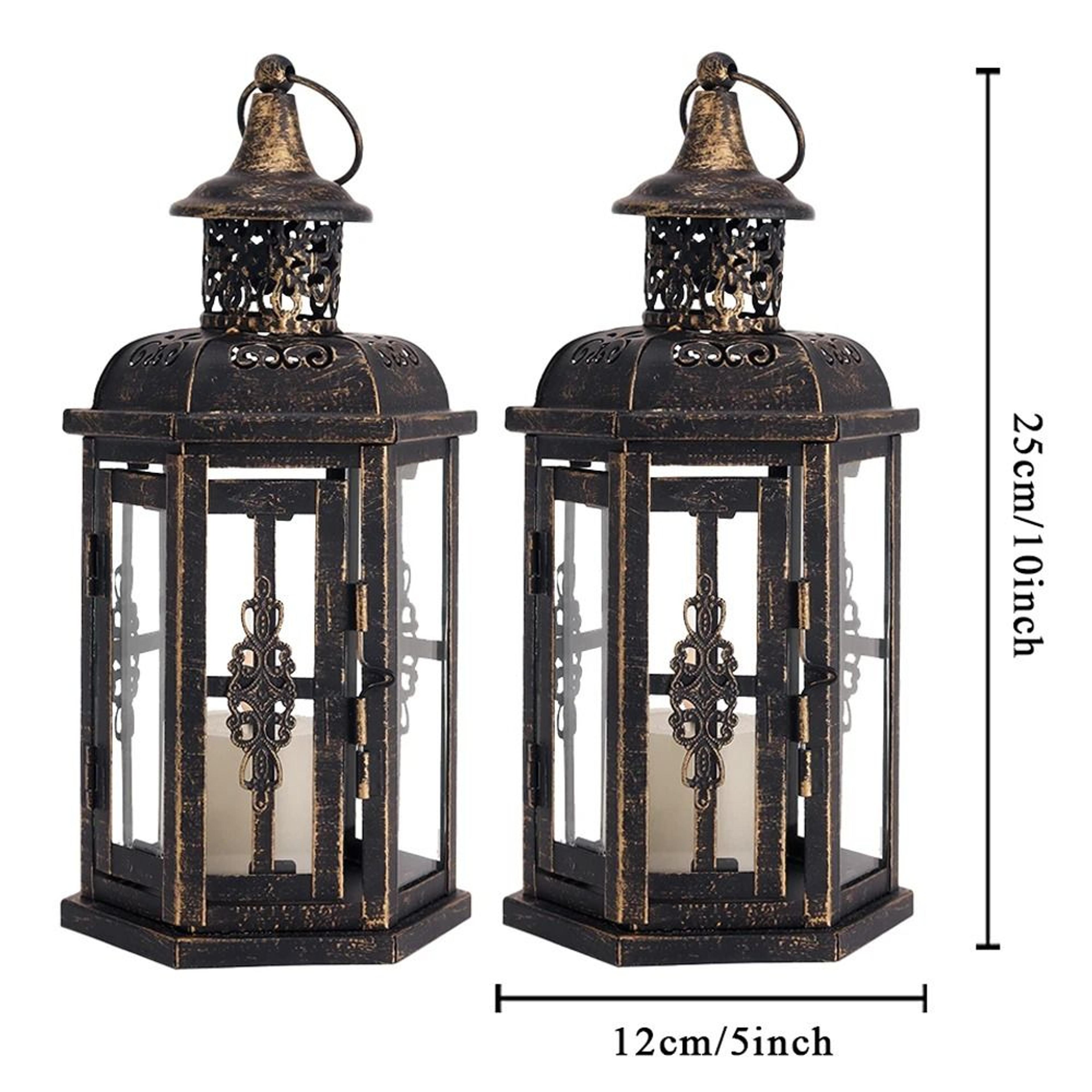 Vintage Metal Candle Lantern  Decorative Hanging Candleholder For Home  Weddings 9