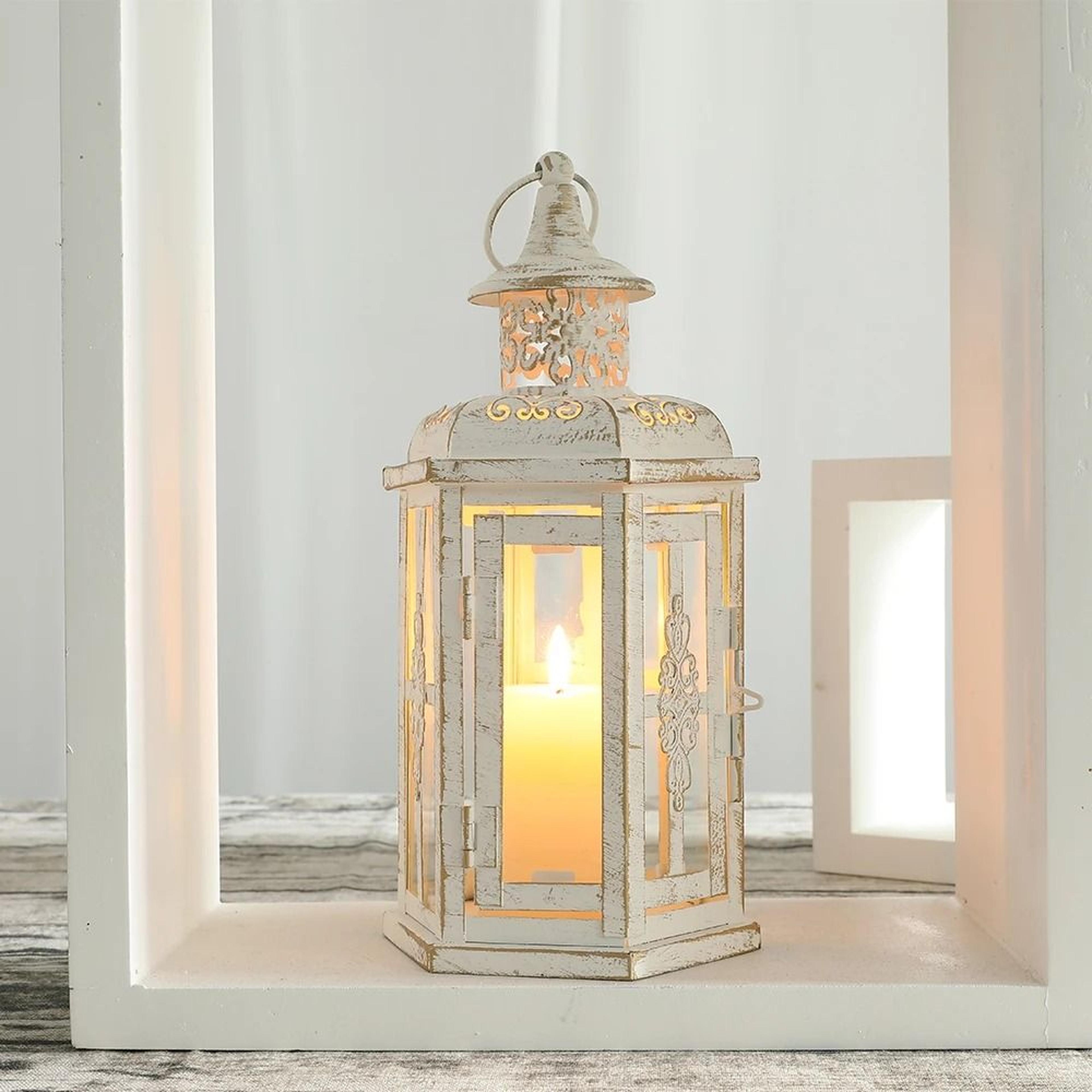 Vintage Metal Candle Lantern  Decorative Hanging Candleholder For Home  Weddings 2