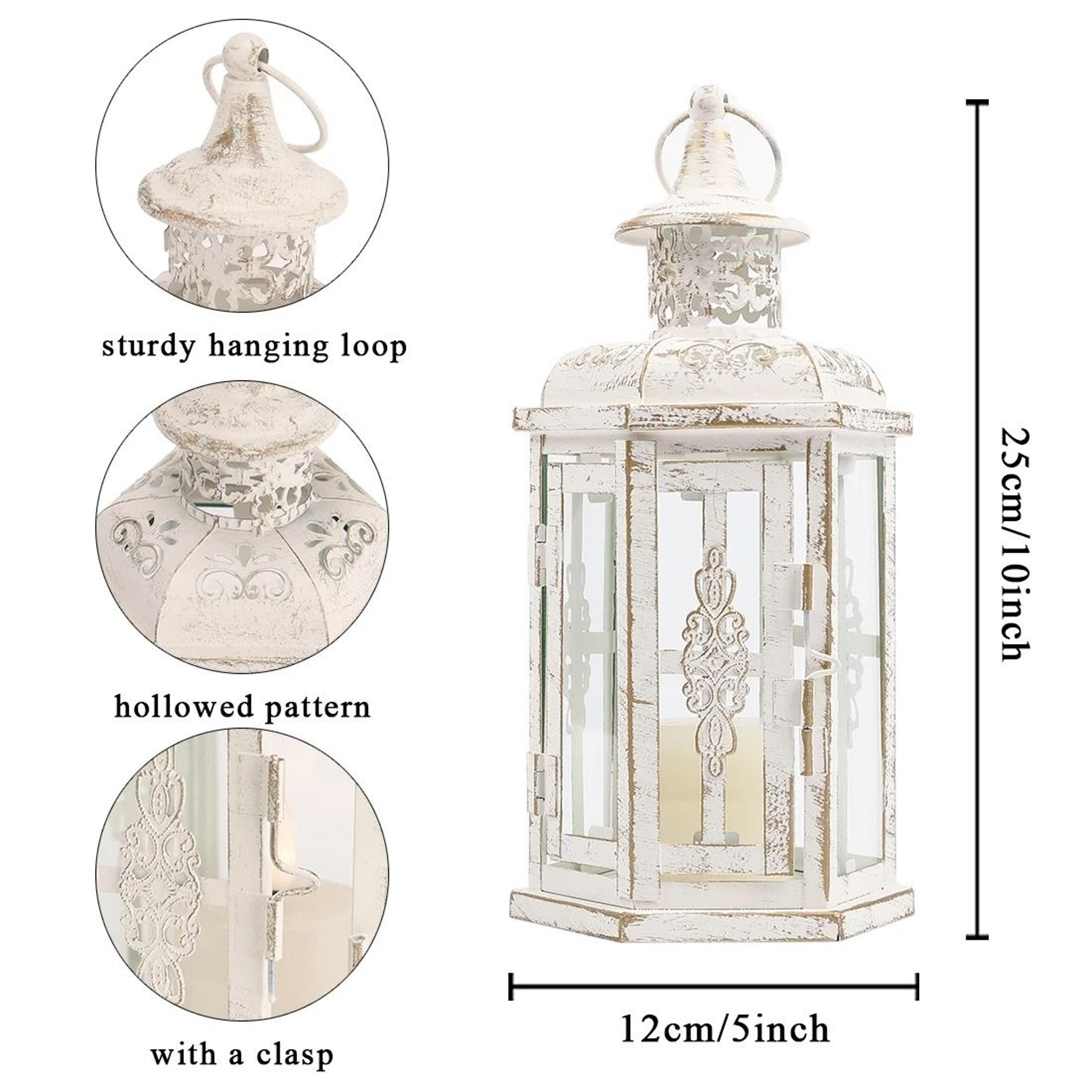 Vintage Metal Candle Lantern  Decorative Hanging Candleholder For Home  Weddings 5