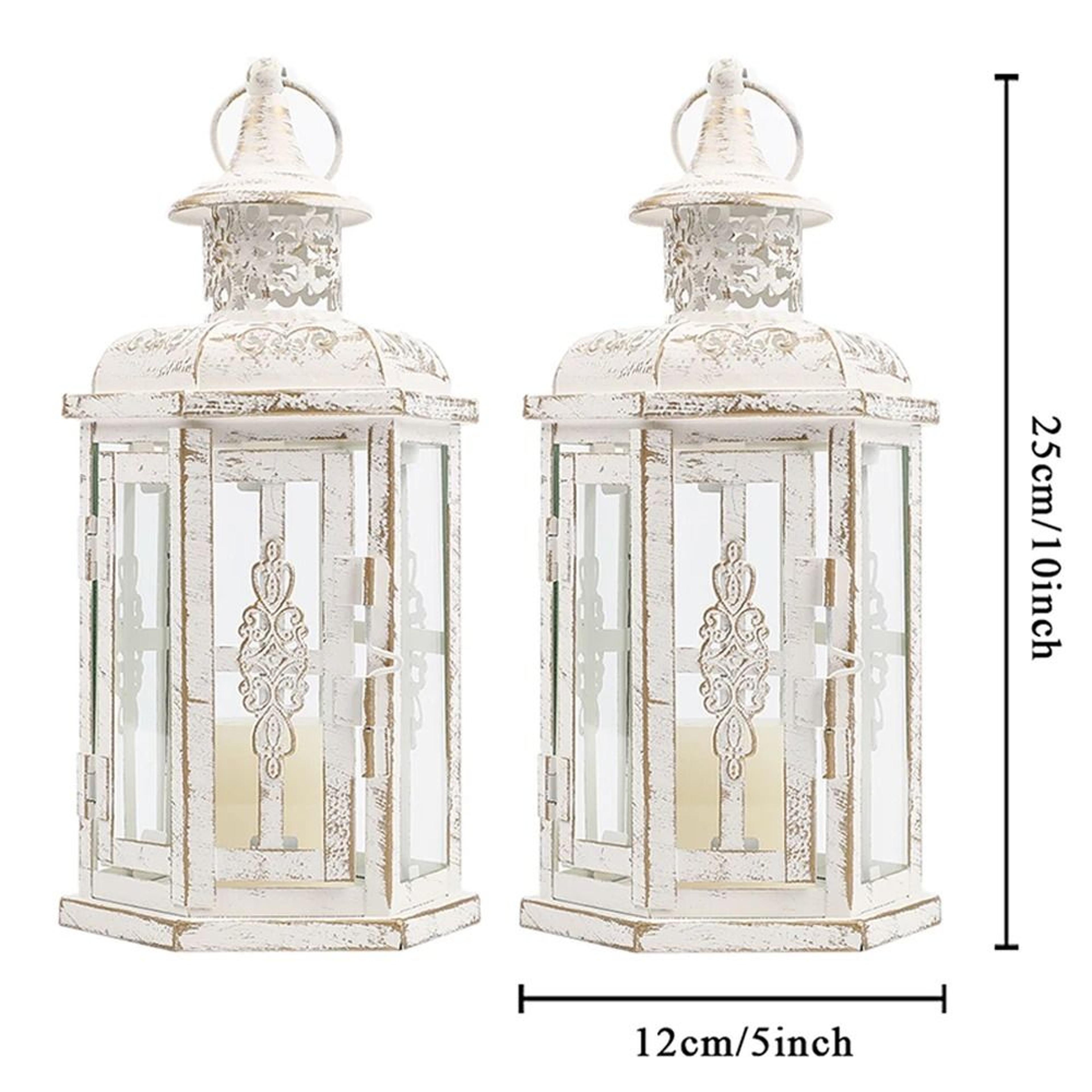 Vintage Metal Candle Lantern  Decorative Hanging Candleholder For Home  Weddings 8