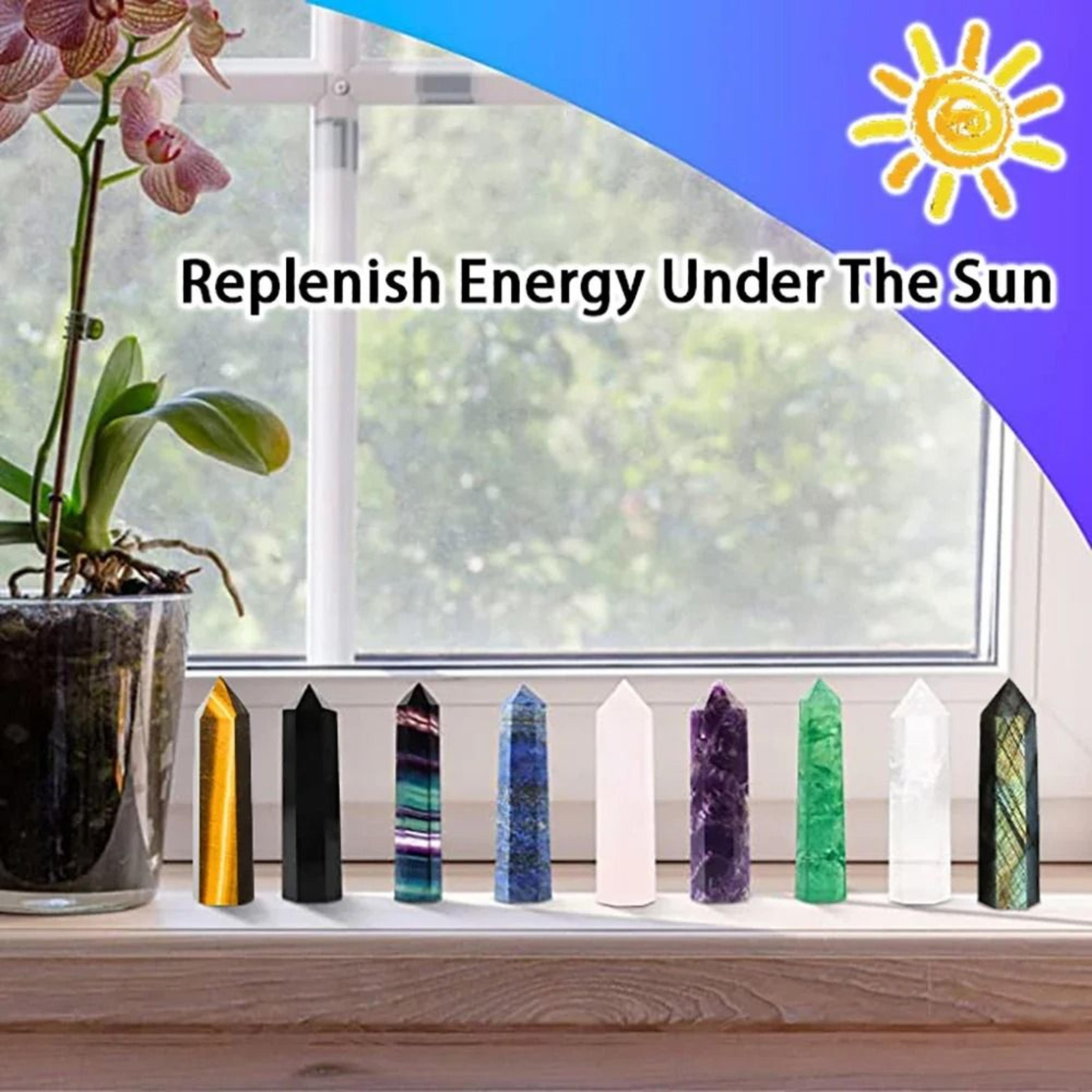 Natural Stone Crystal Point Wand  Reiki Healing Mineral Decor For Witchcraft  Meditation 2