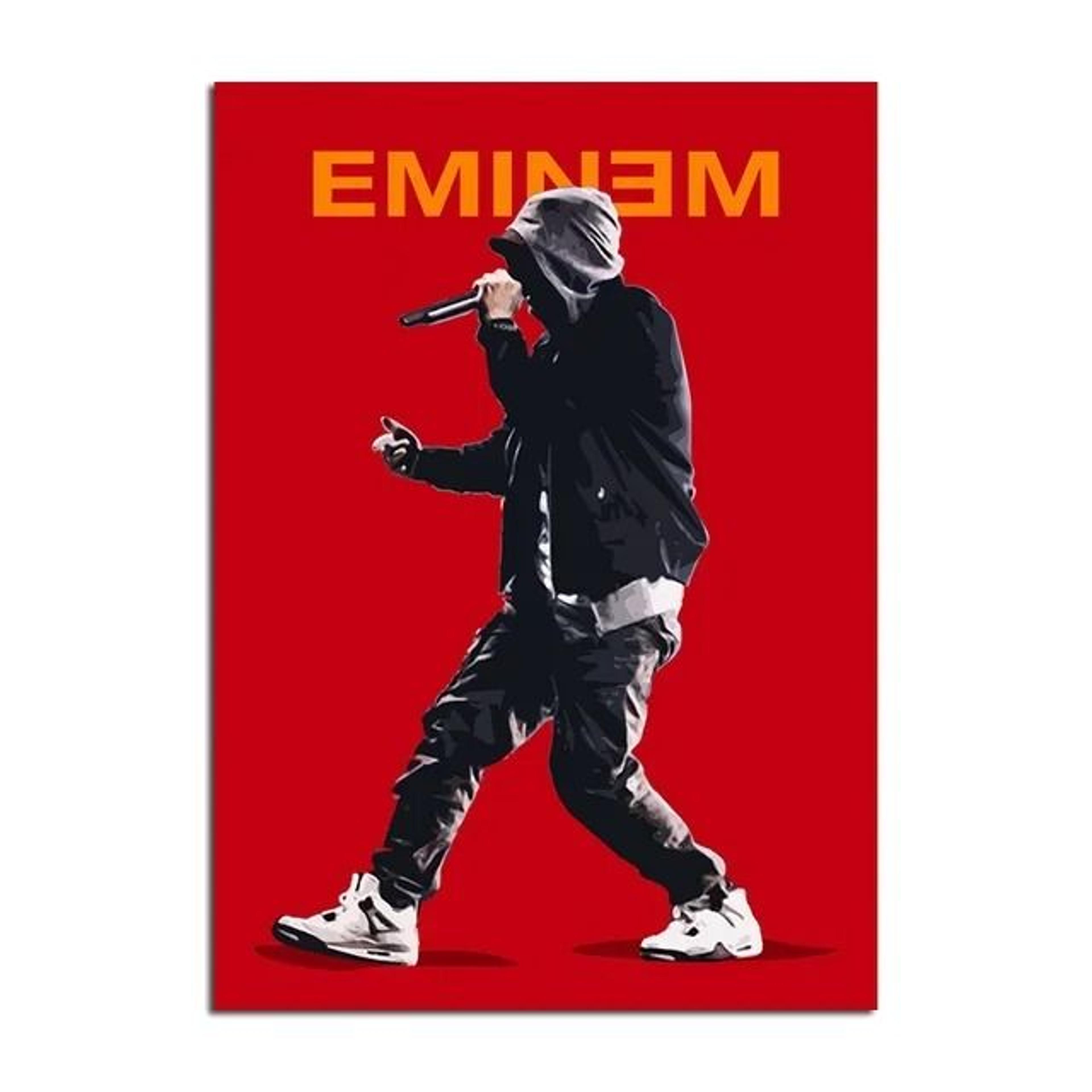 Eminem Super Rapper Legend Poster  Slim Shady Rap Icon Canvas Painting For Home Decor 20