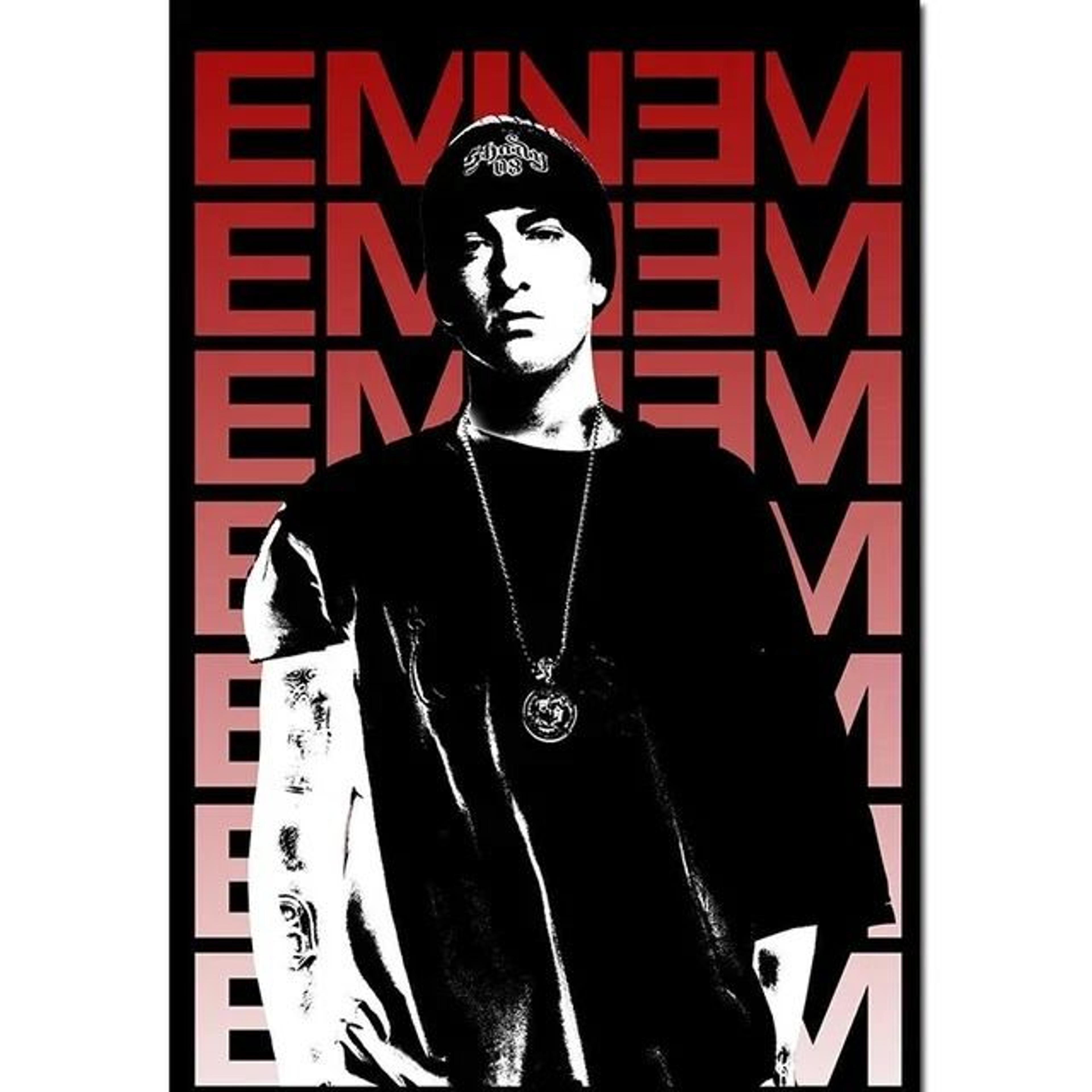 Eminem Super Rapper Legend Poster  Slim Shady Rap Icon Canvas Painting For Home Decor 25