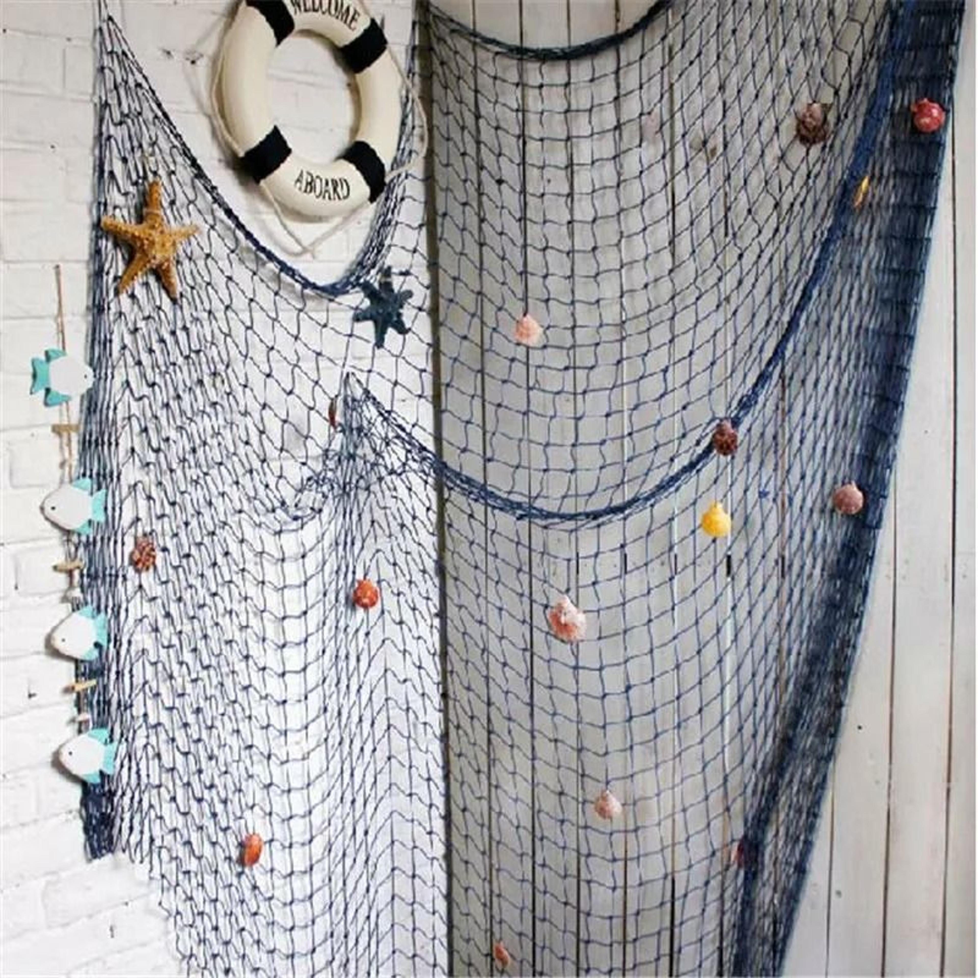 Mediterranean Nautical Fishing Net  Marine Wall Hanging Studio Prop  Garden Decor 2