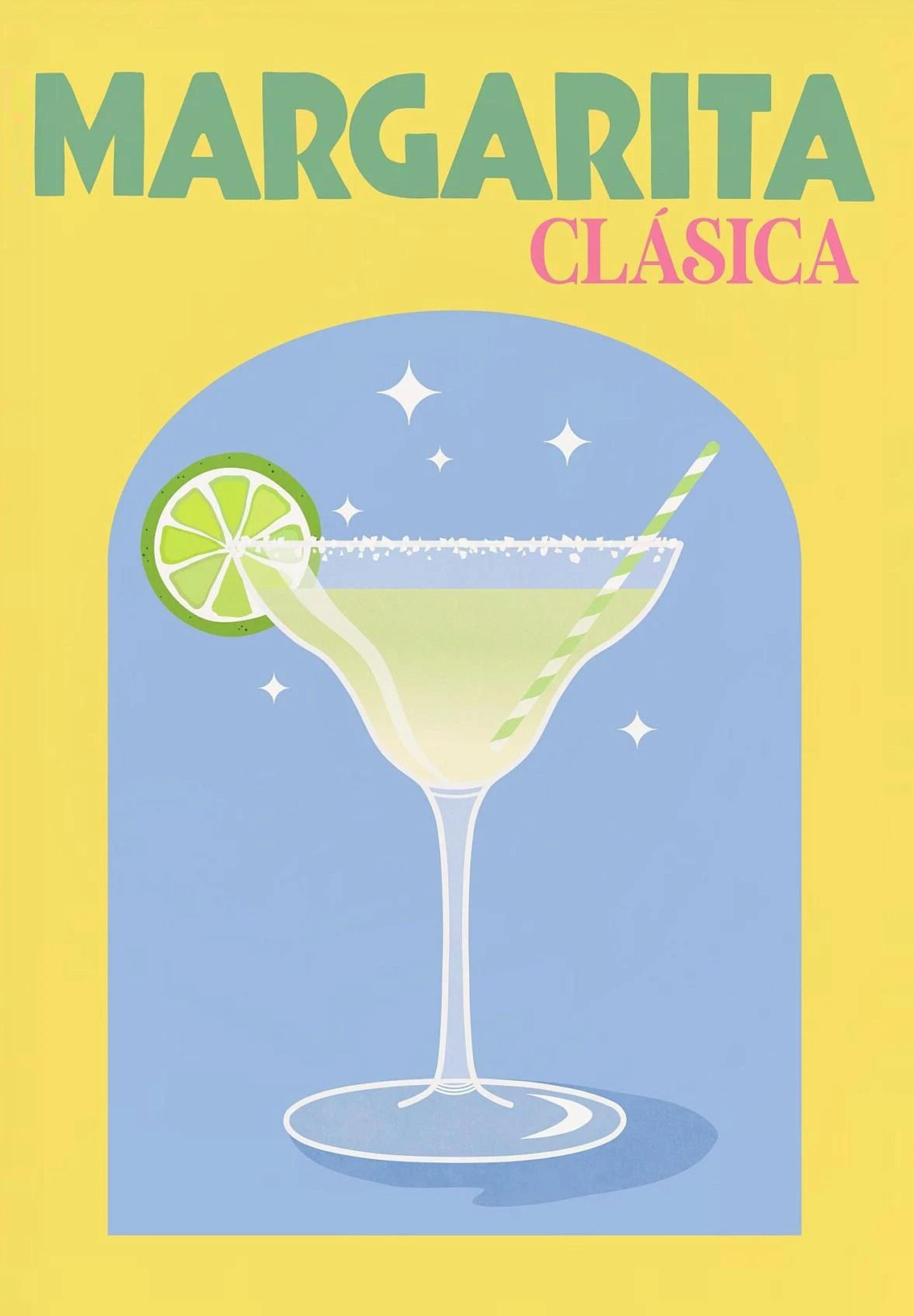 Trendy Colorful Cocktail Posters  Modern Whiskey Bar Cart Canvas Prints 12