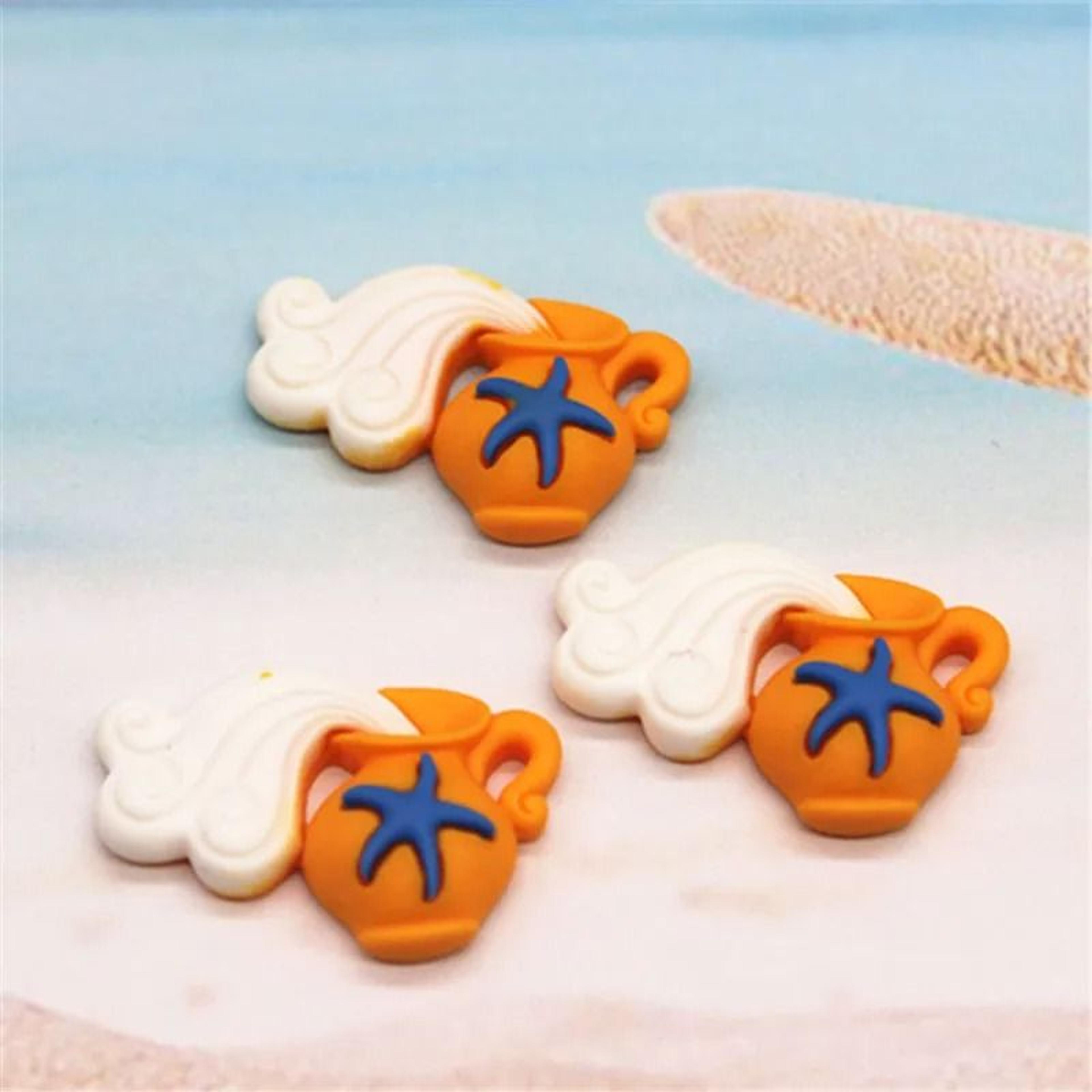 Miniature Marine Beach Resin Charms  DIY Nautical Craft  Flatback Decor Set 16