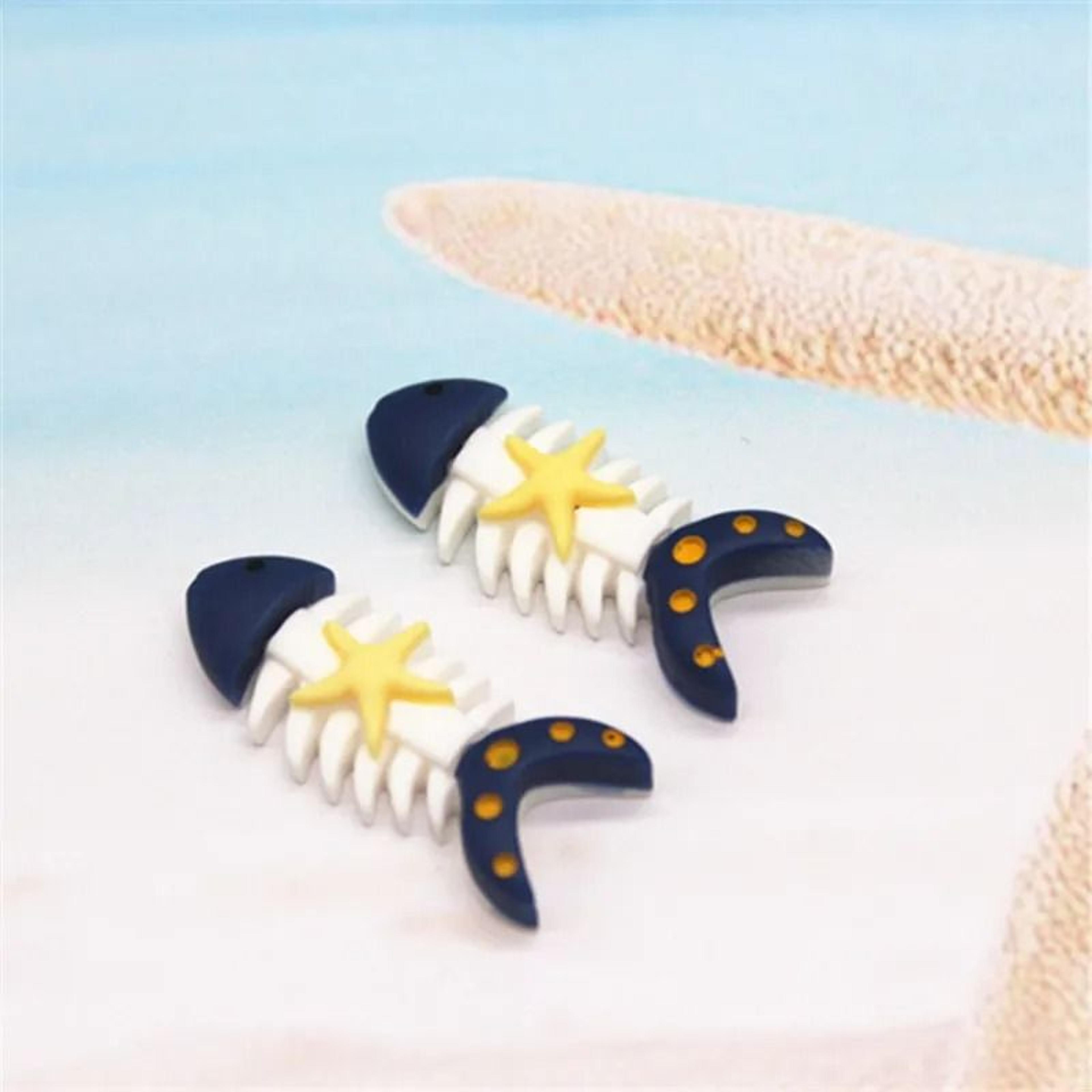 Miniature Marine Beach Resin Charms  DIY Nautical Craft  Flatback Decor Set 21