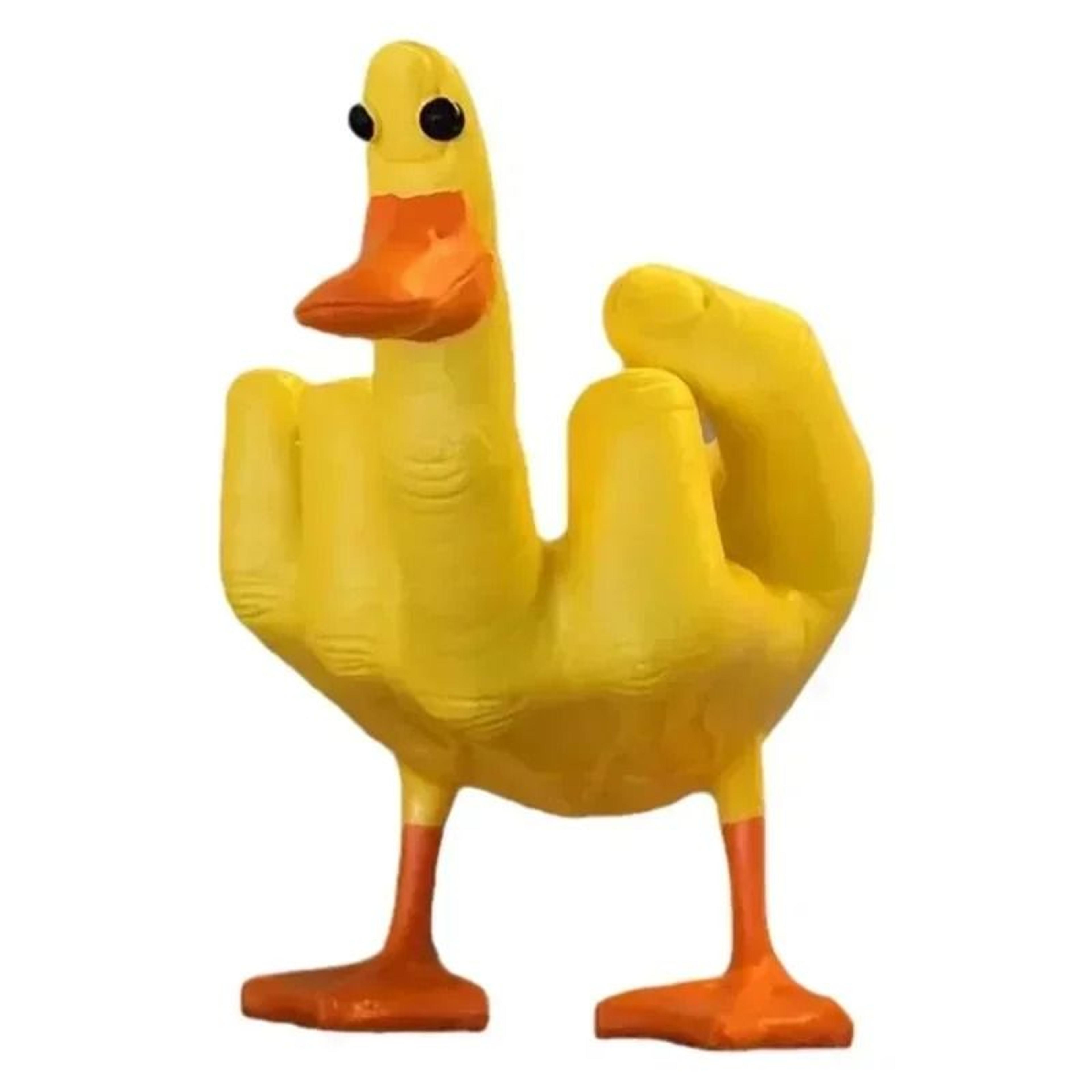 Rebellious Middle Finger Duck Statue  Hilarious Resin Sculpture For Garden Home Office  Quirky Desk 7