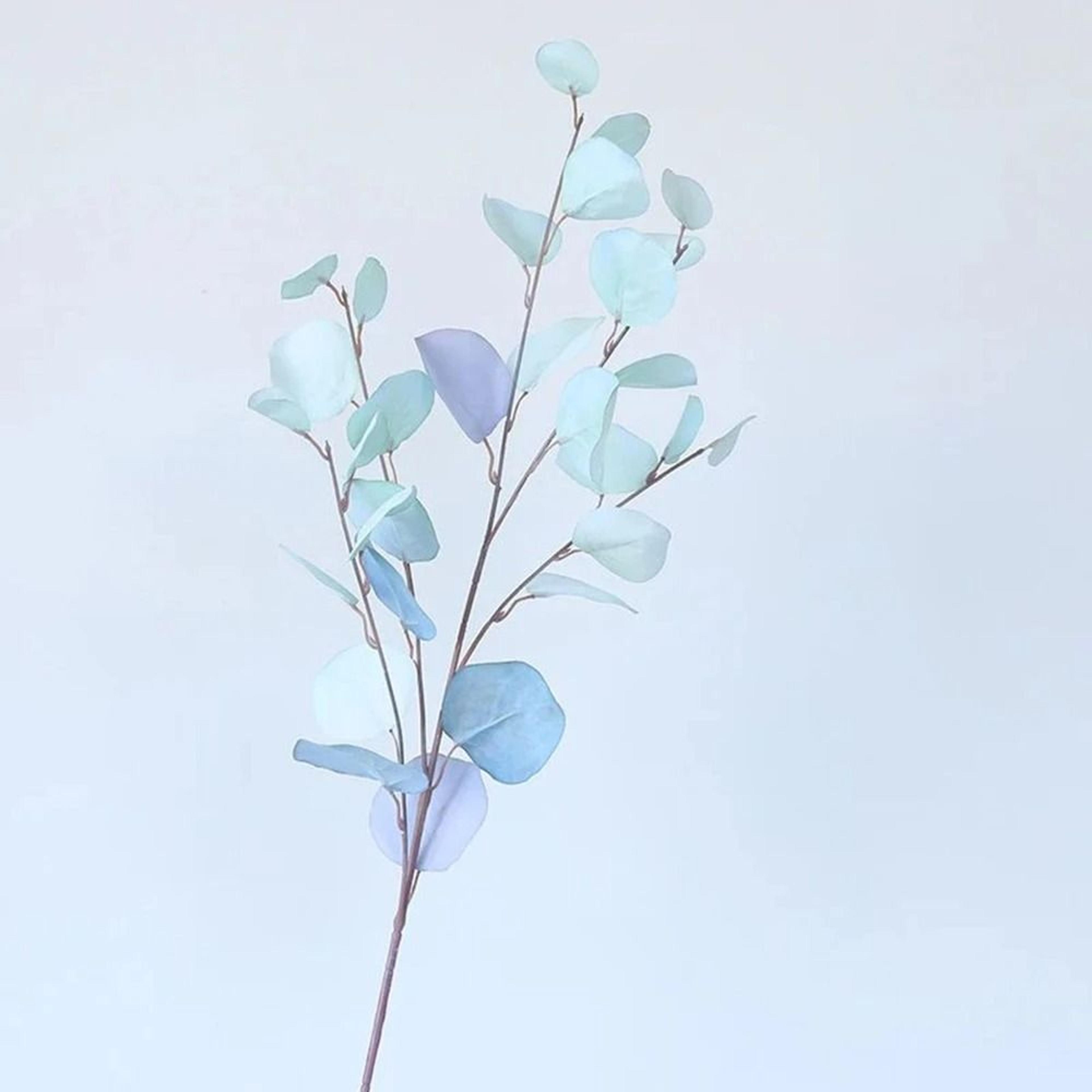 87cm Artificial Long Pole Eucalyptus  Gold  Autumn Tone Money Leaf Branch For Wedding  Modern Home  10