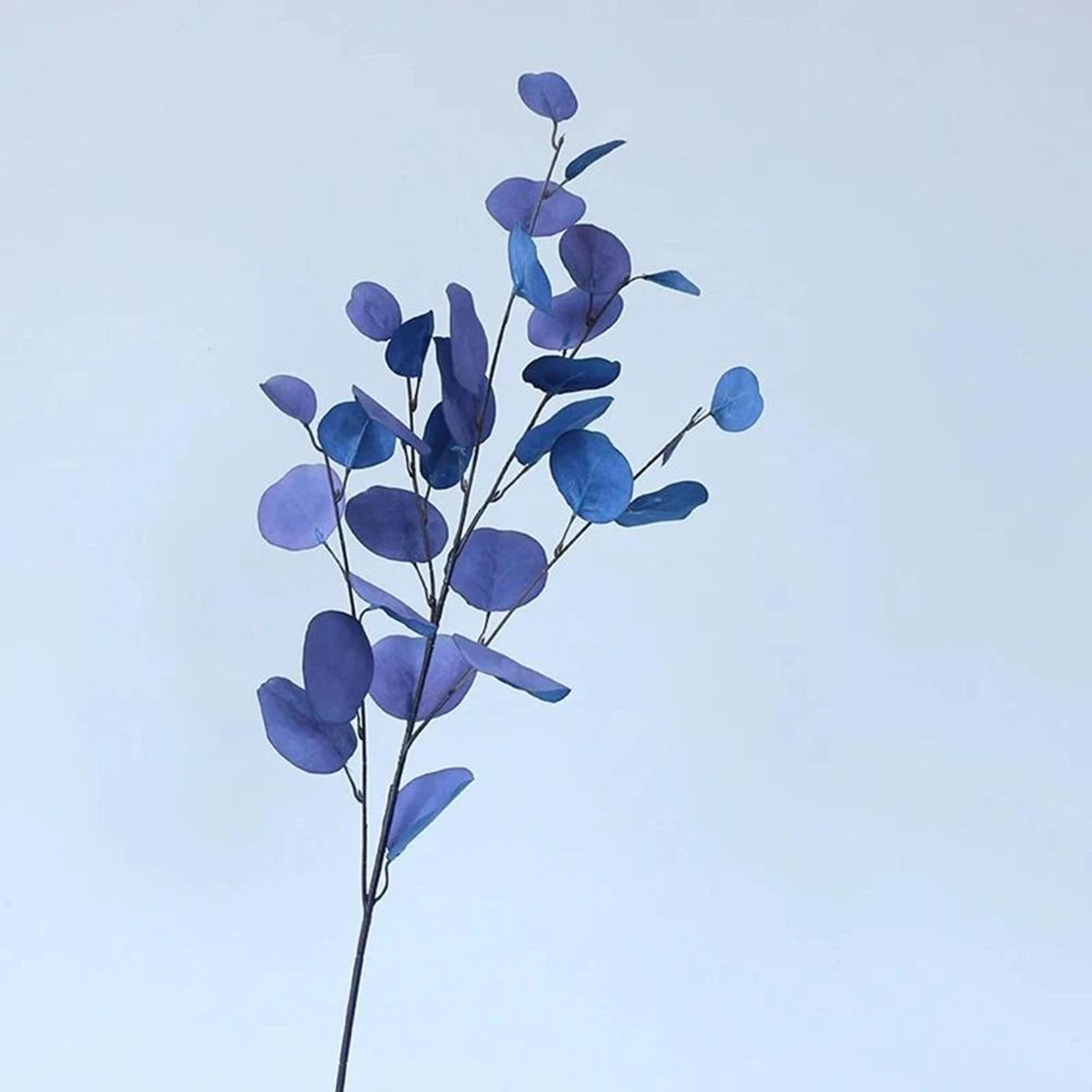 87cm Artificial Long Pole Eucalyptus  Gold  Autumn Tone Money Leaf Branch For Wedding  Modern Home  7