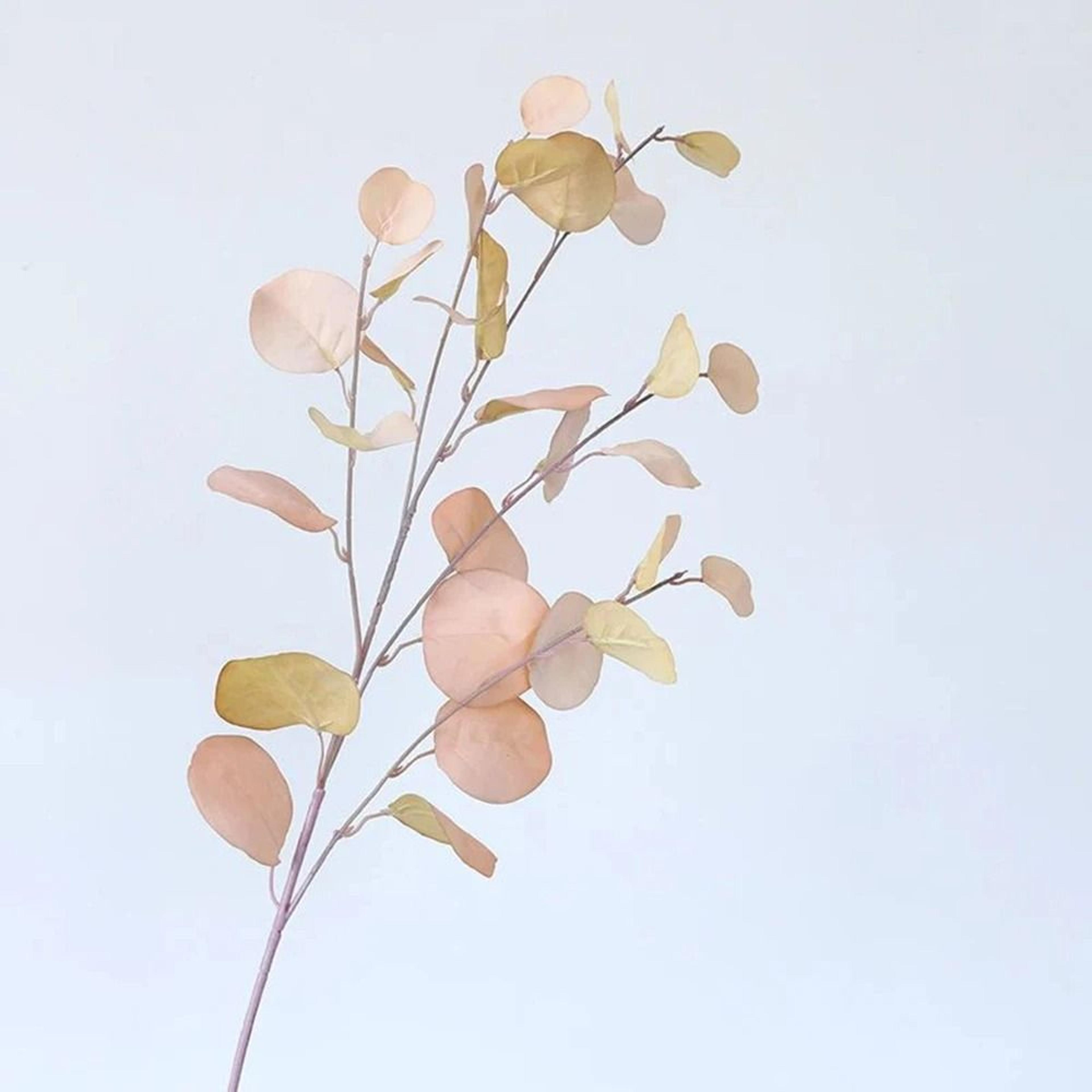87cm Artificial Long Pole Eucalyptus  Gold  Autumn Tone Money Leaf Branch For Wedding  Modern Home  8