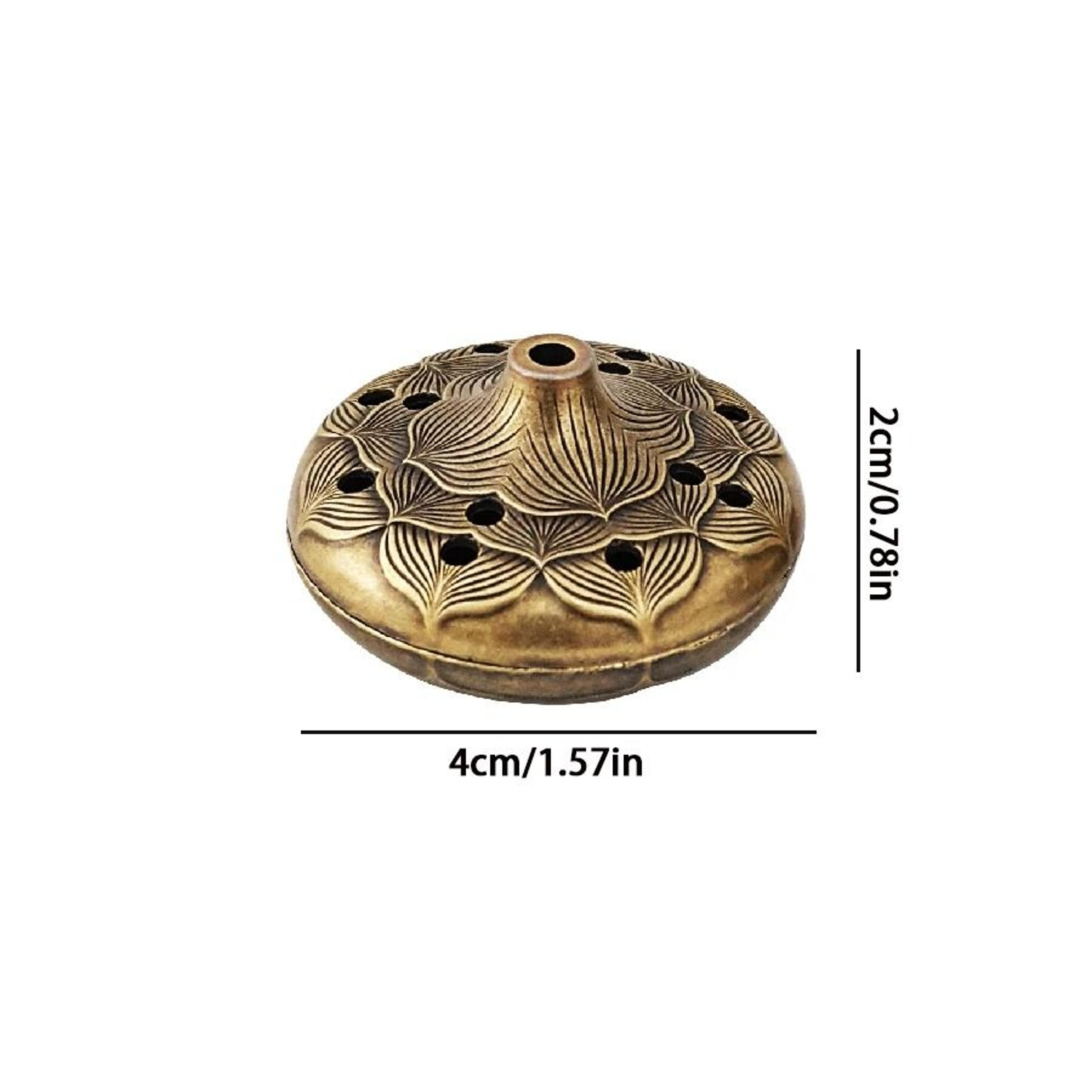 Antique Brass Mini Hollow Incense Burner  Vintage Chinese Tea Table Decor  Portable DragonPhoenix C 6